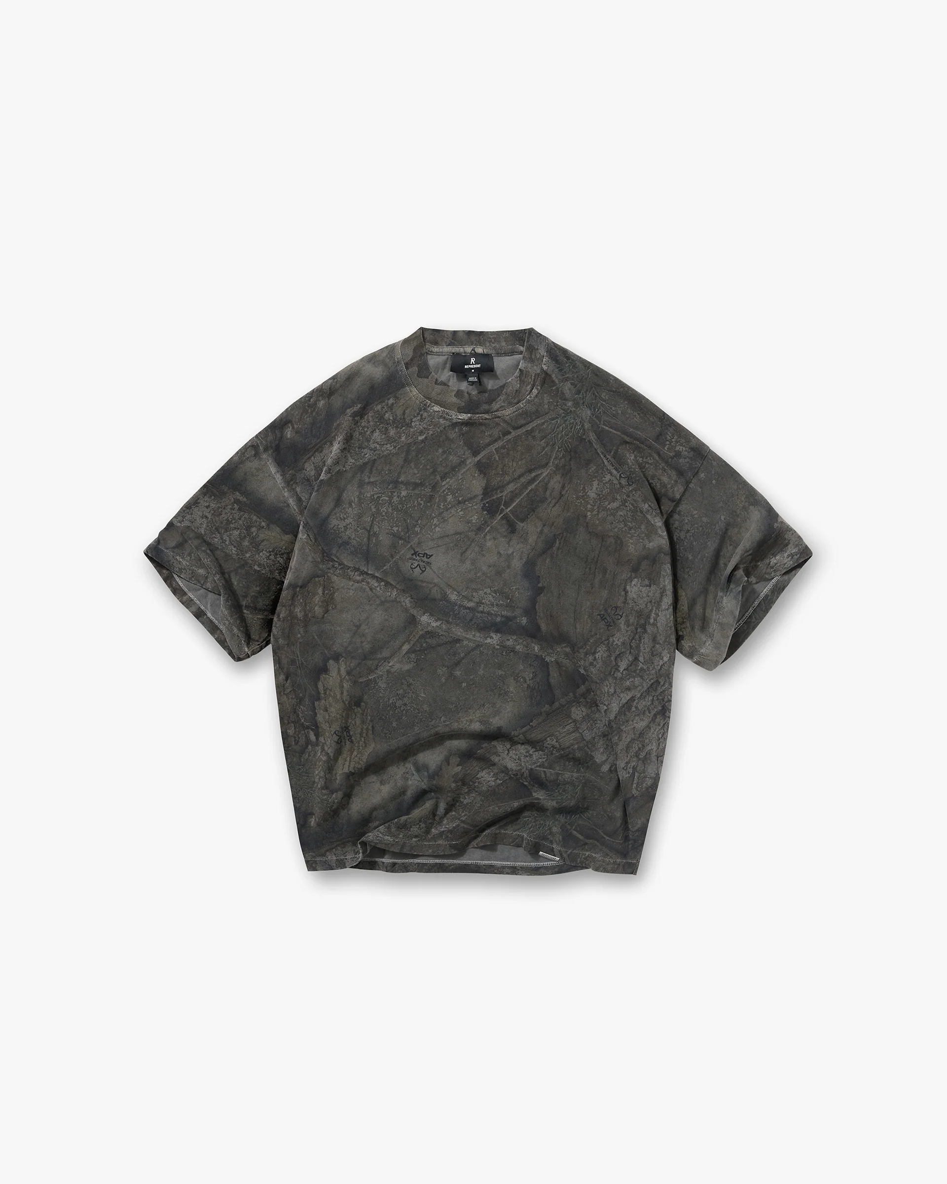Initial Overdye Realtree® Oversized T-Shirt - Overdyed Black