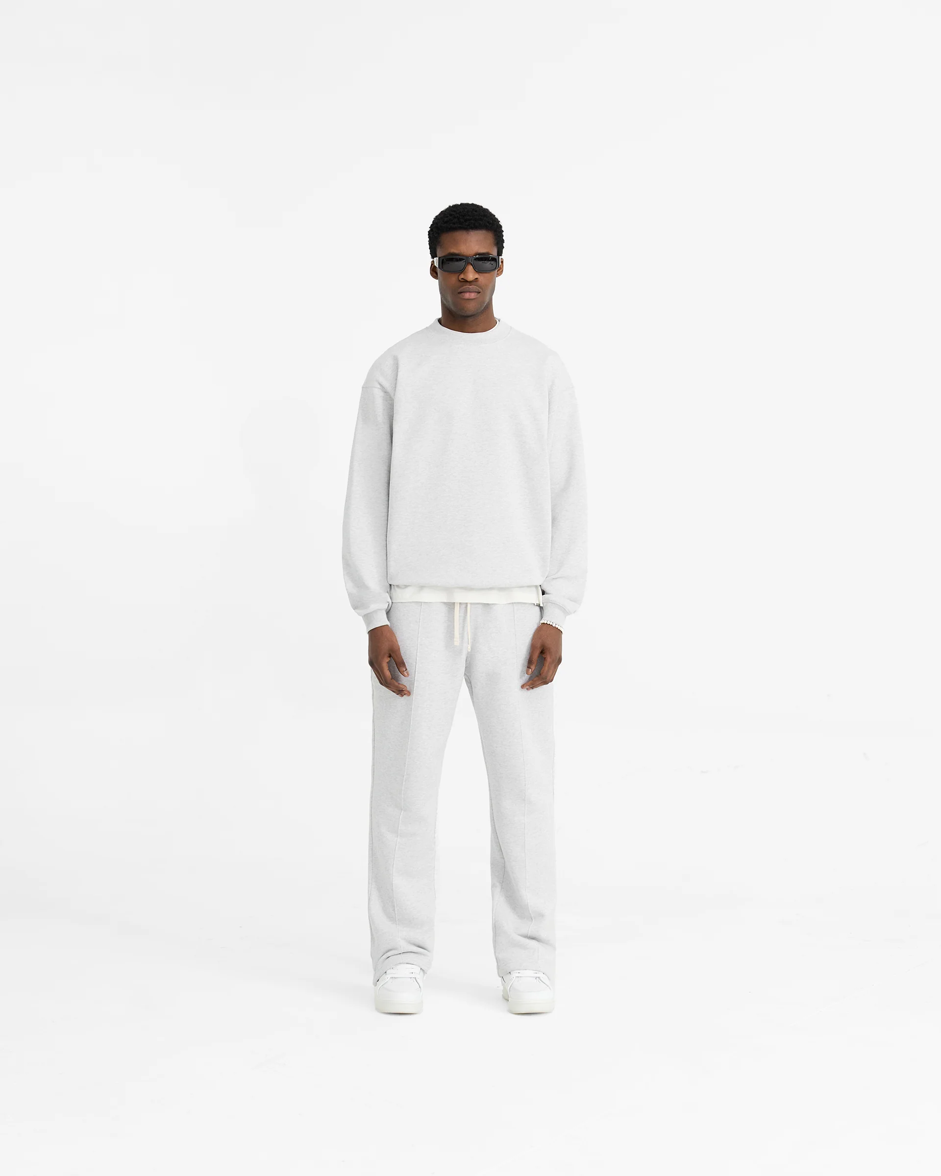 Initial Oversized Sweater - Ice Grey Marl - Image 5