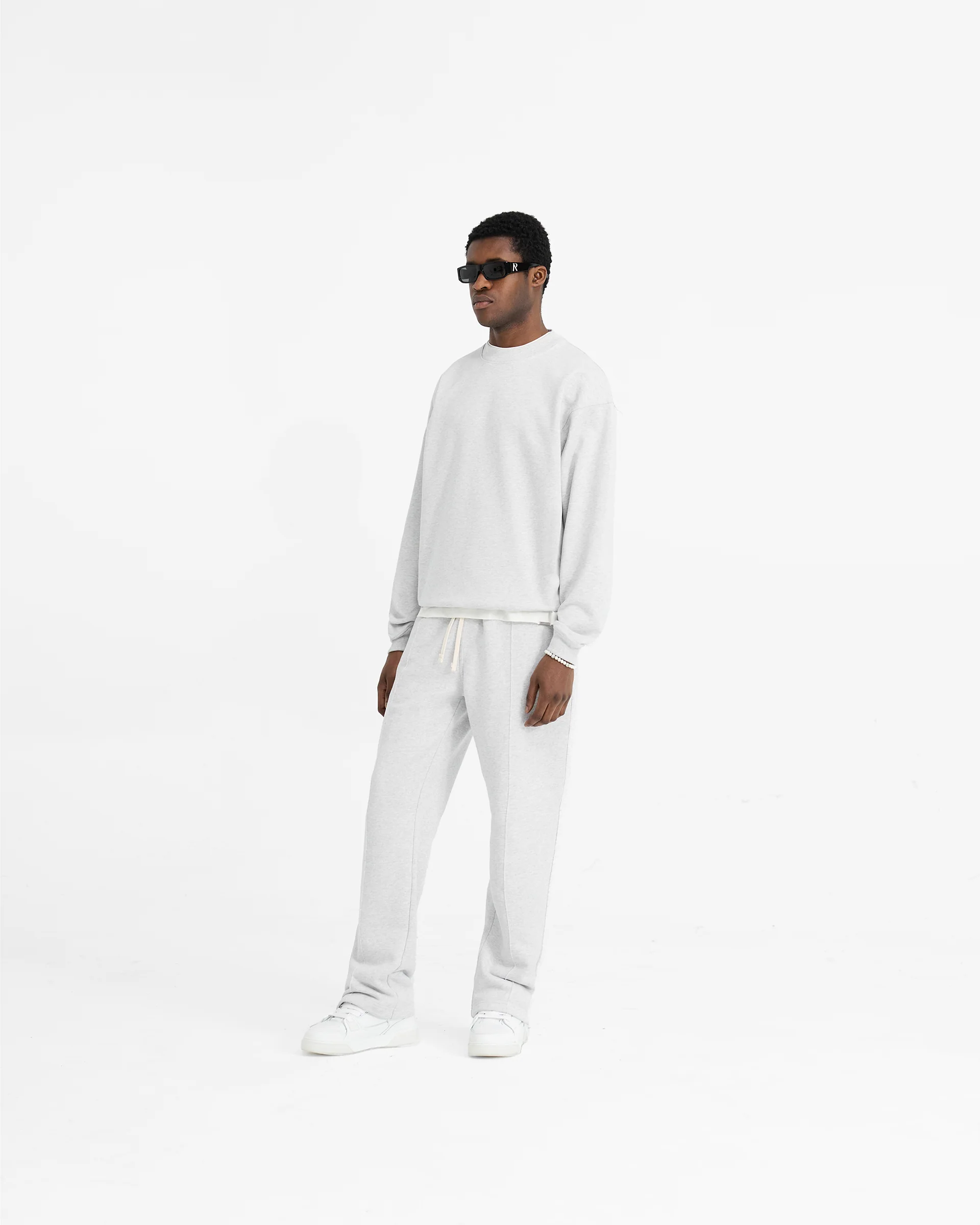 Initial Oversized Sweater - Ice Grey Marl - Image 6