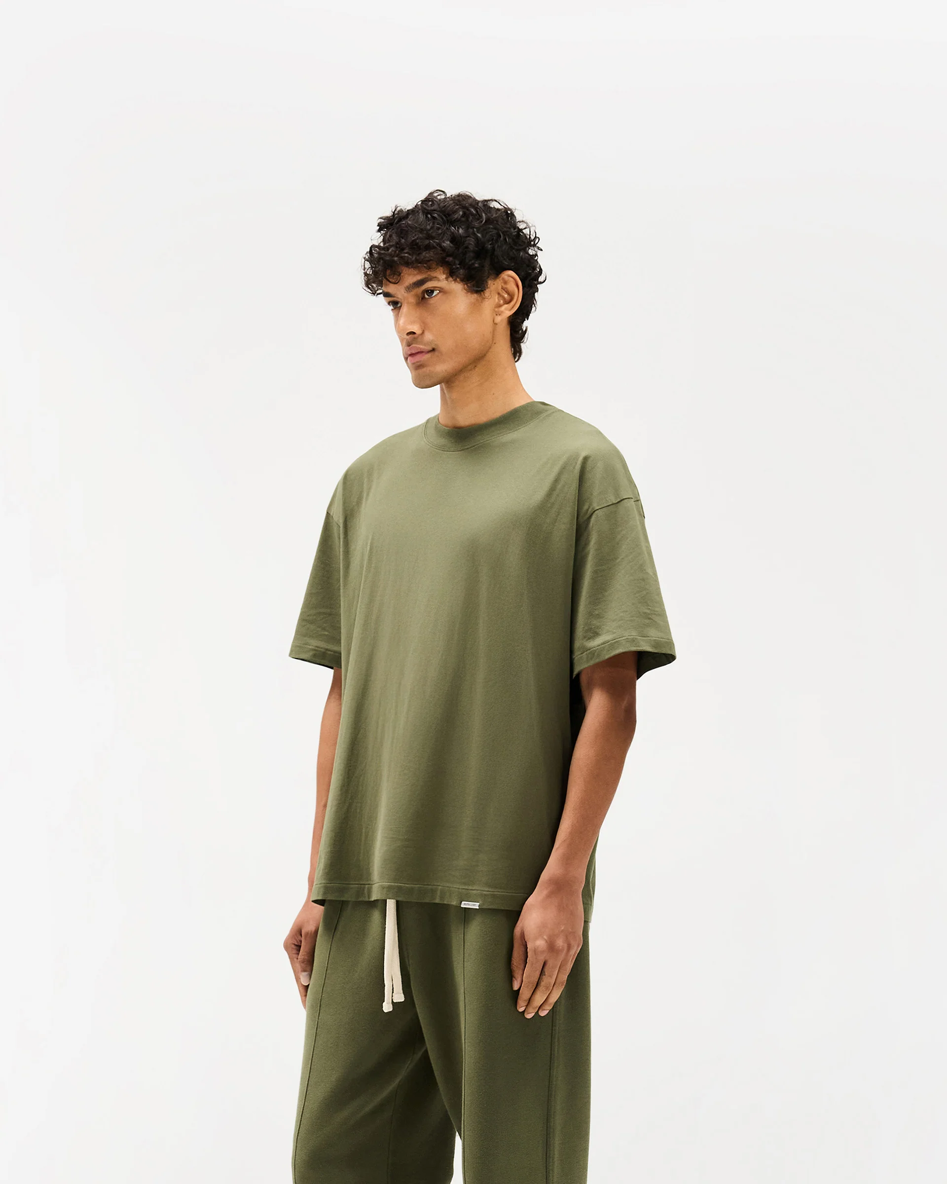 Initial Oversized T-Shirt - Army Green - Image 6