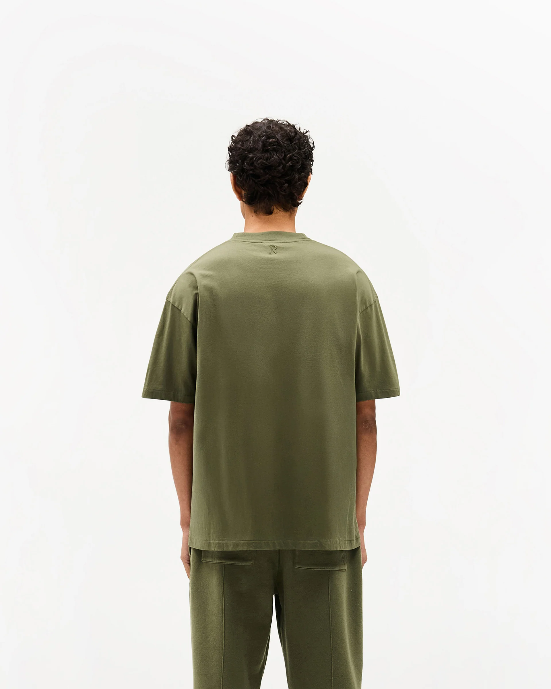 Initial Oversized T-Shirt - Army Green - Image 8