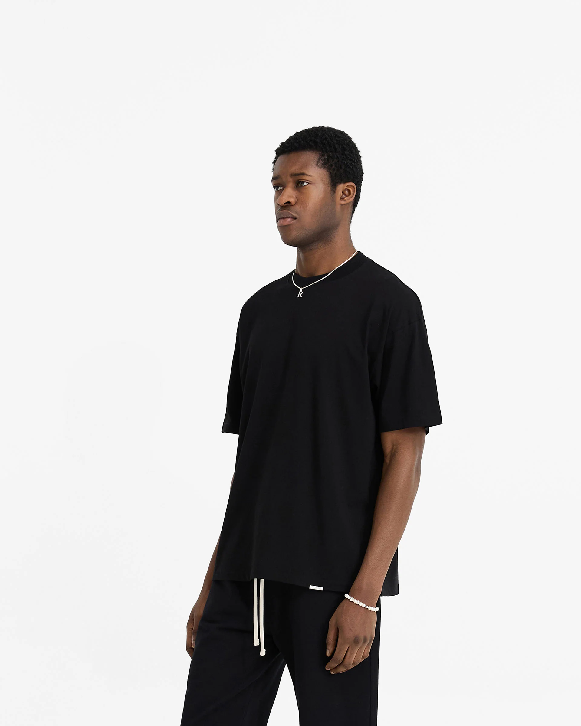 Initial Oversized T-Shirt - Black - Image 2
