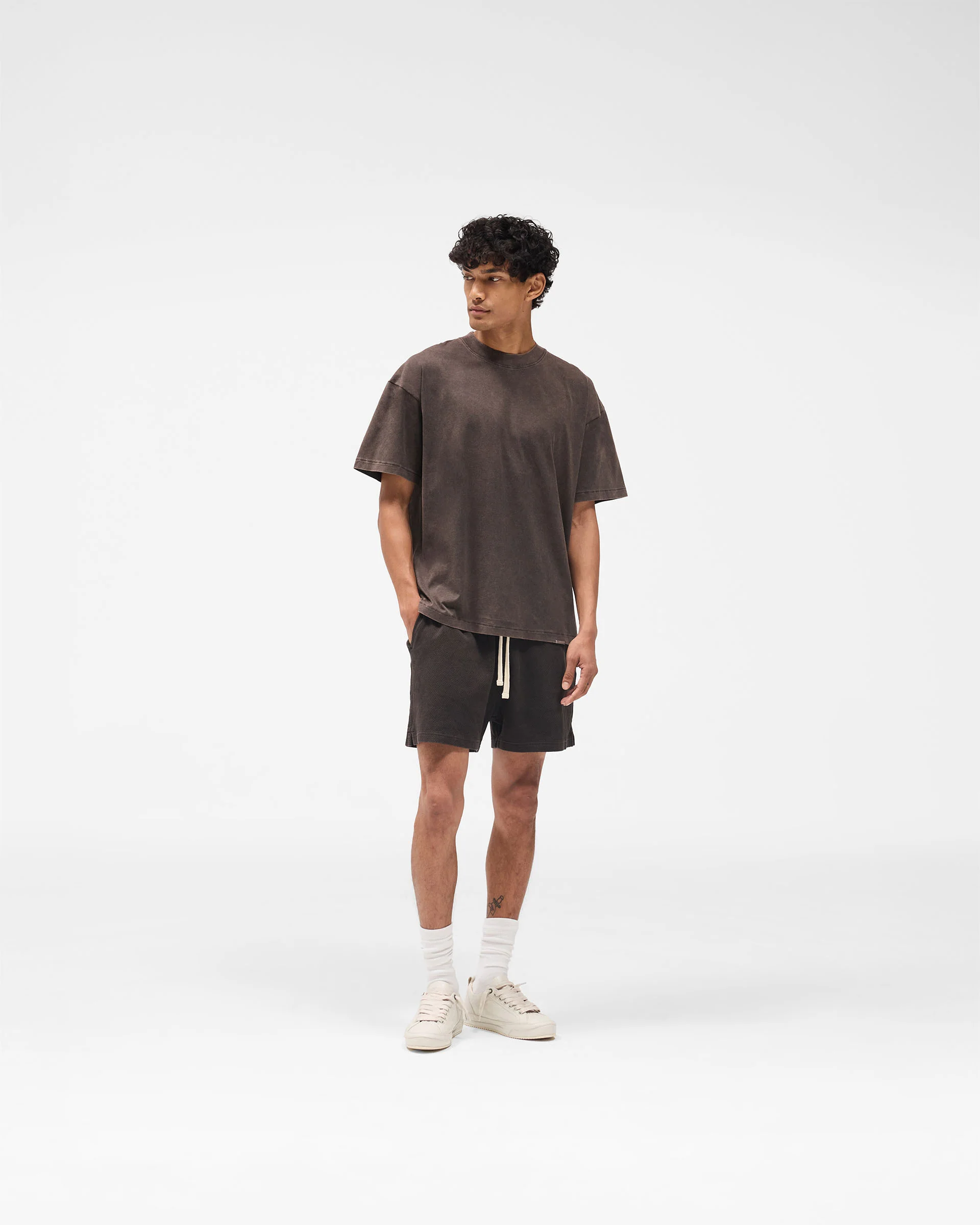 Initial Oversized T-Shirt - Coffee - Image 8