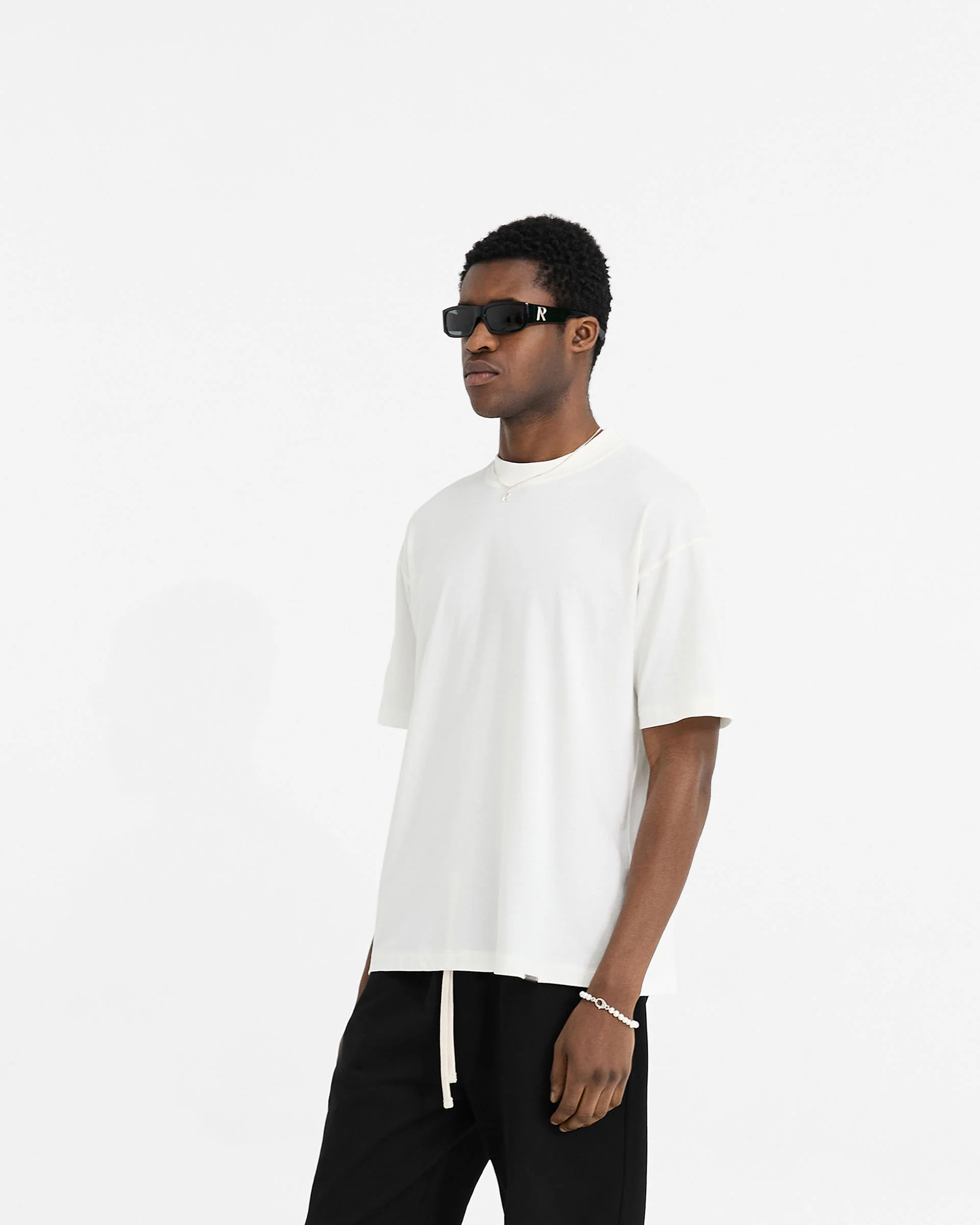 Initial Oversized T-Shirt - Flat White - Image 2