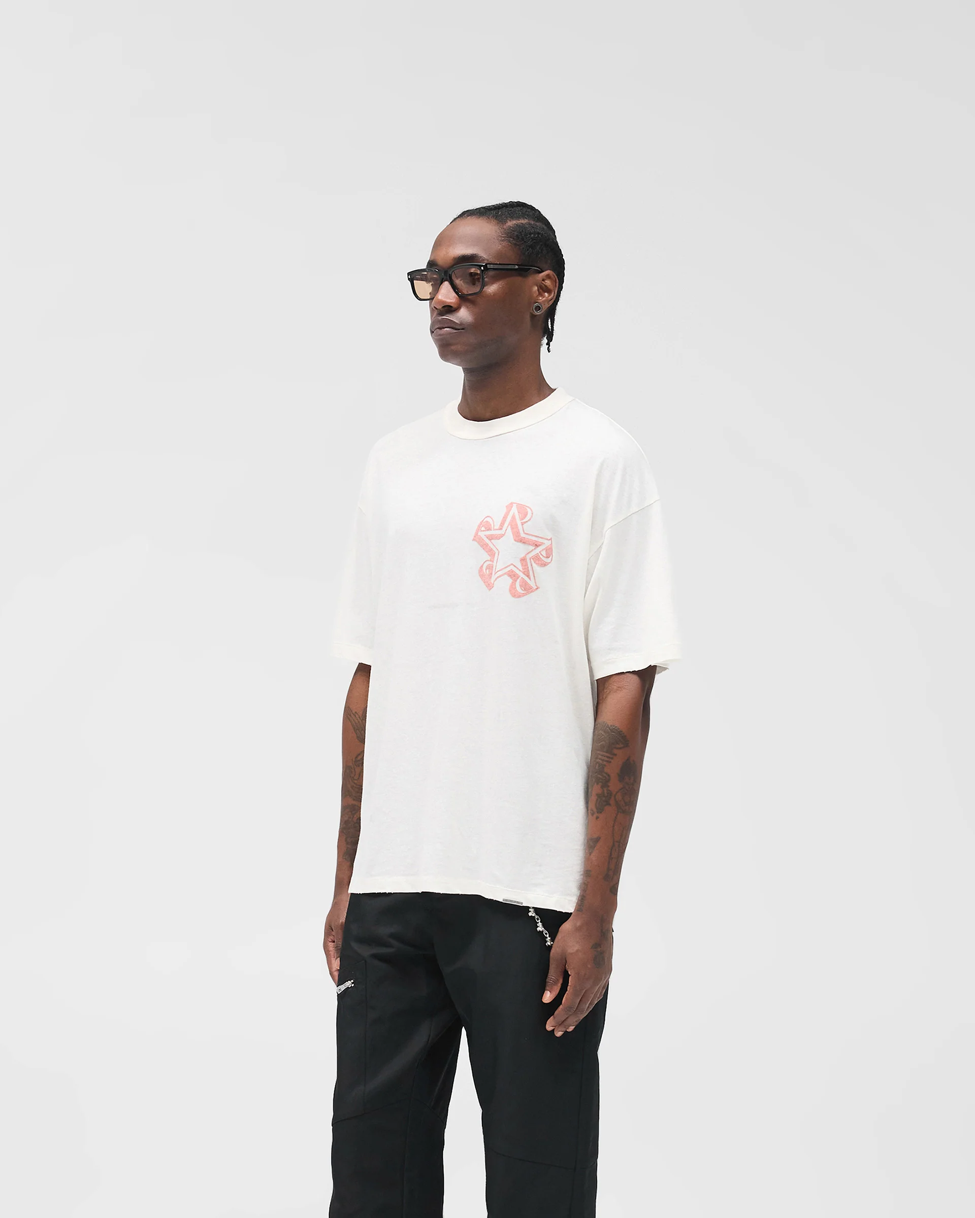 Initial Star T-Shirt - Flat White - Image 2