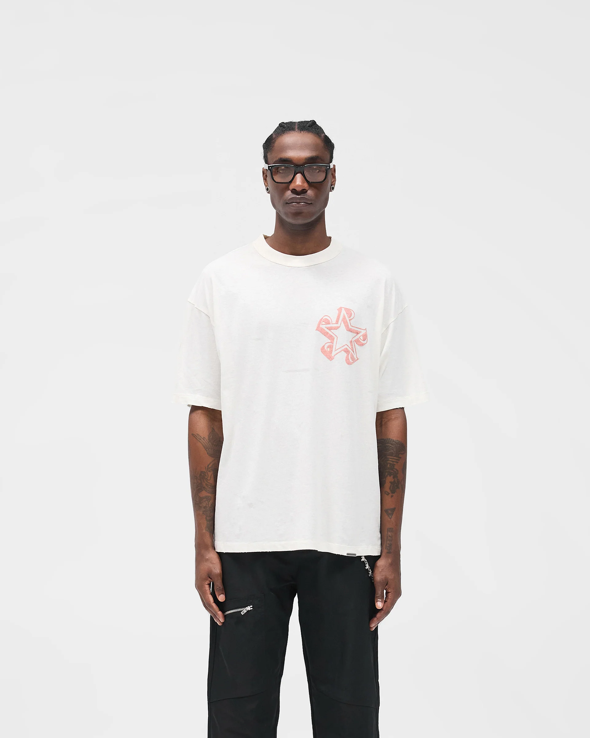Initial Star T-Shirt - Flat White - Image 3