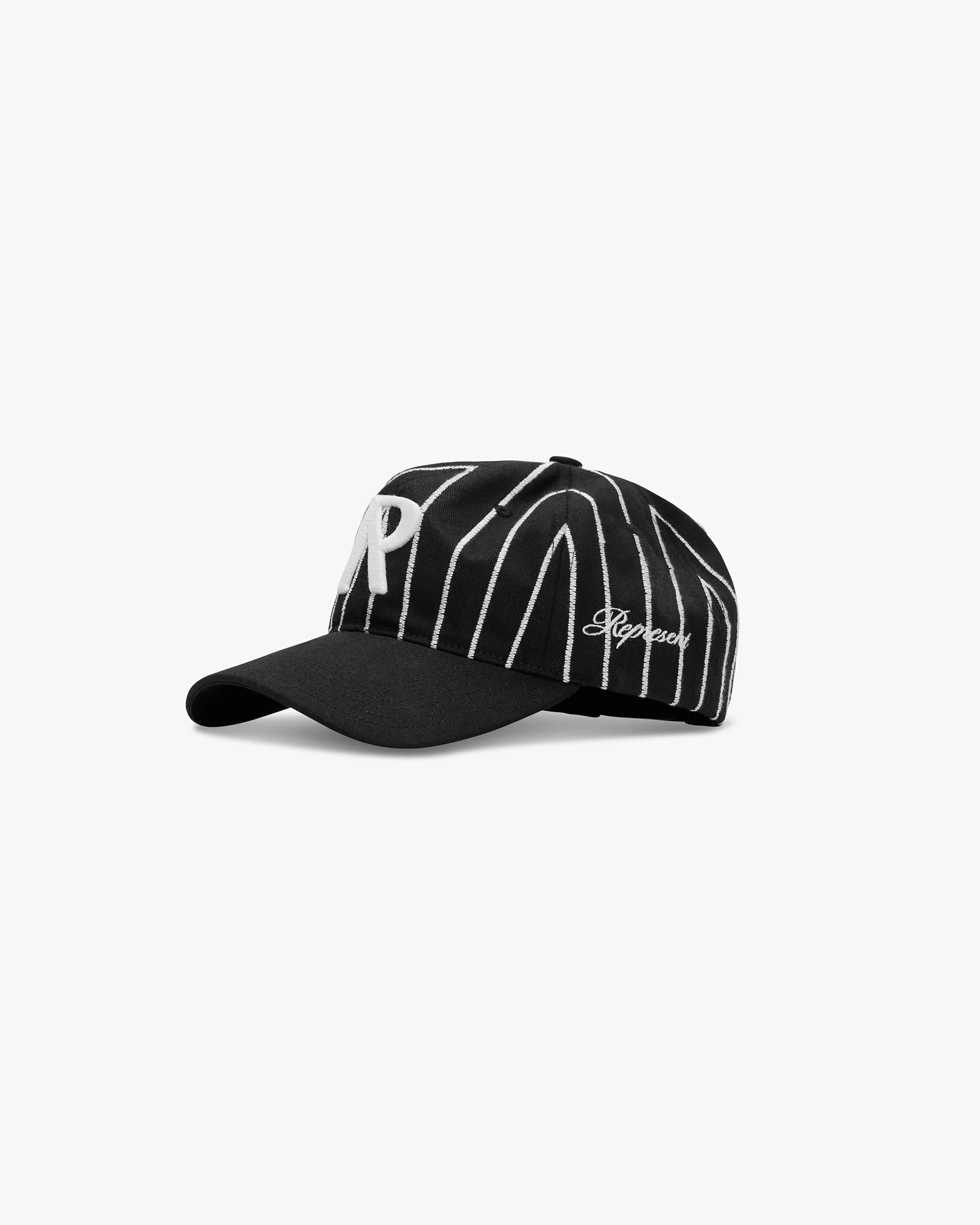 Initial Stripe Cap - Jet Black - Image 4