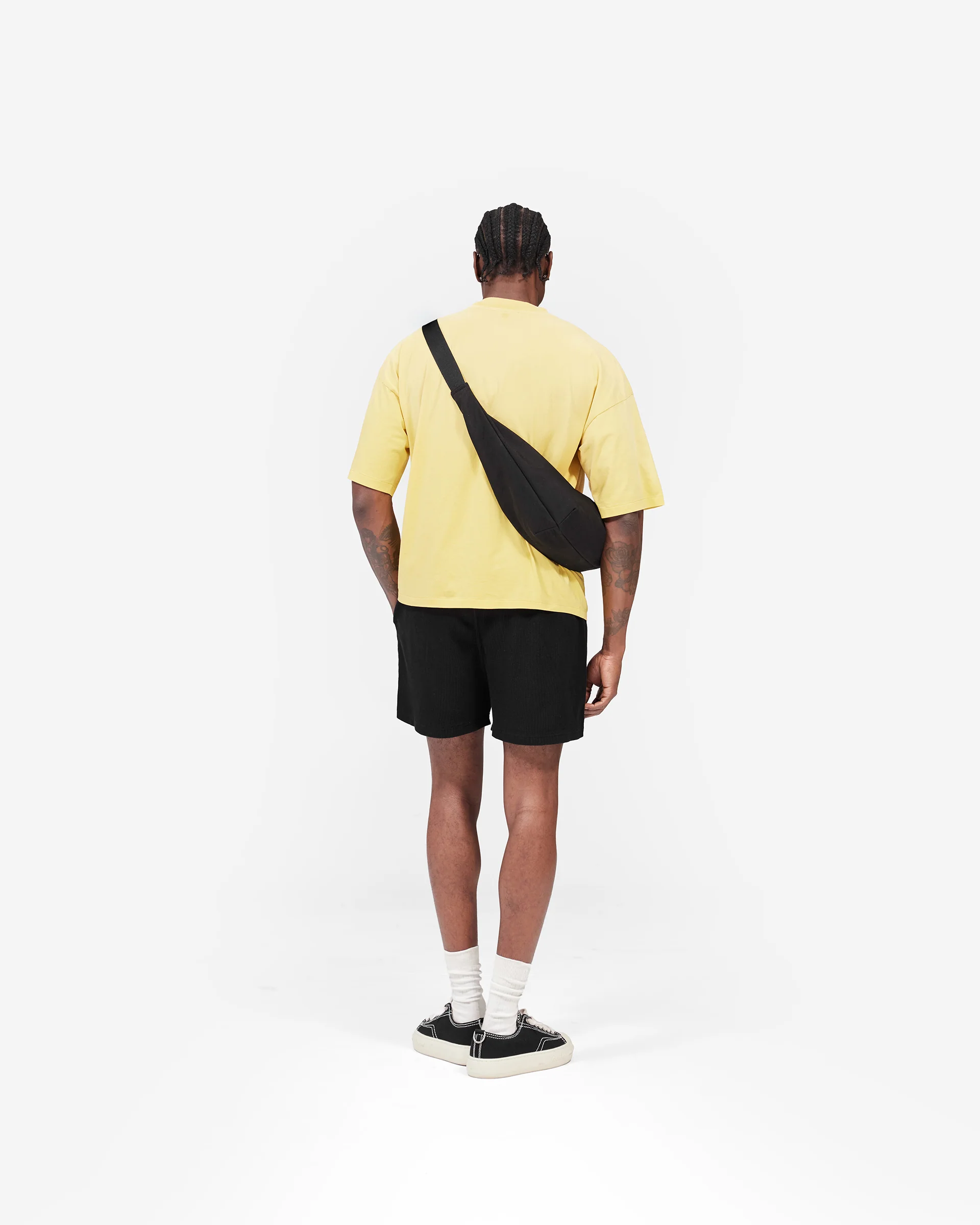 Initial Waffle Shorts - Jet Black - Image 10