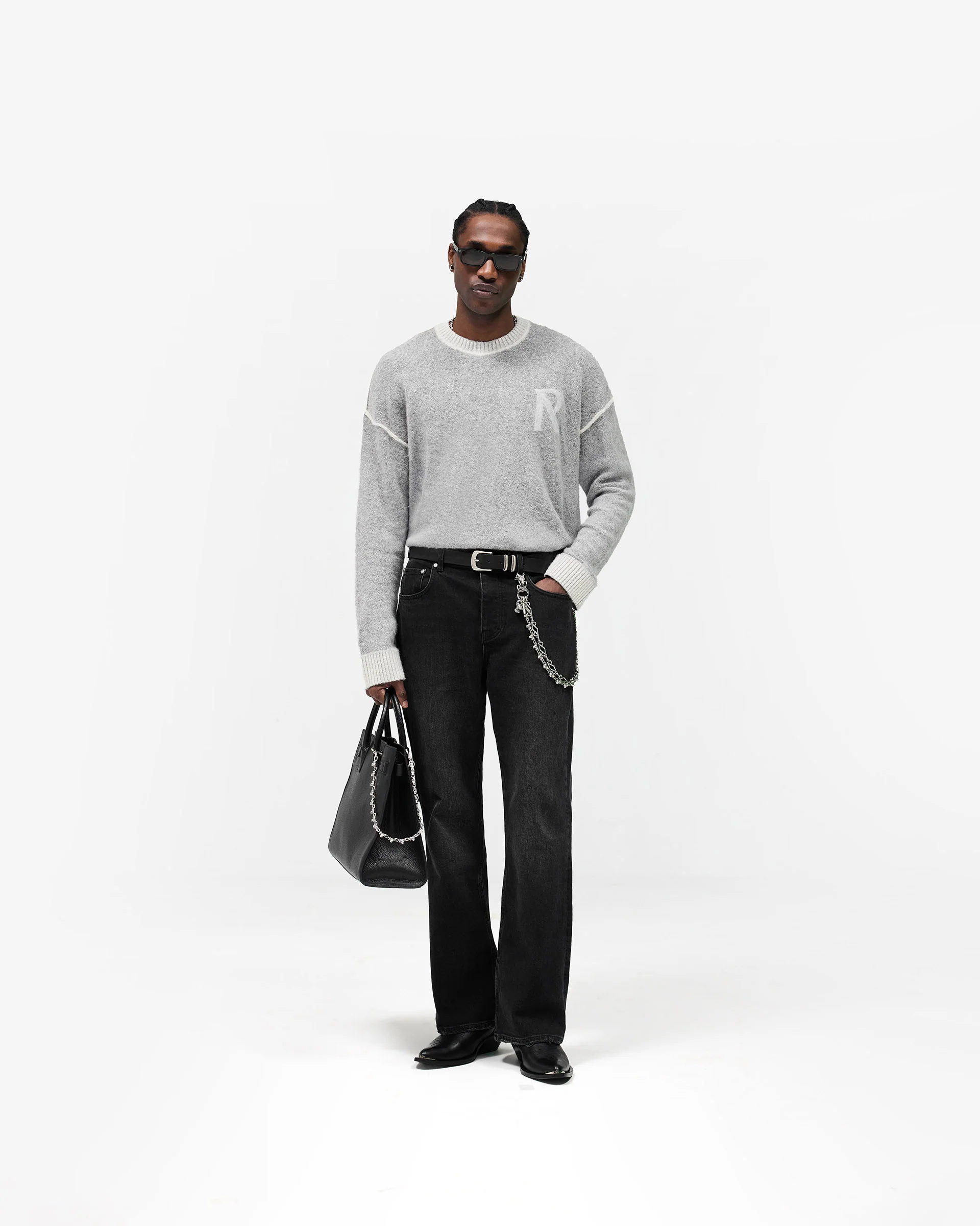 Kick Flare Denim - Aged Black - Image 6