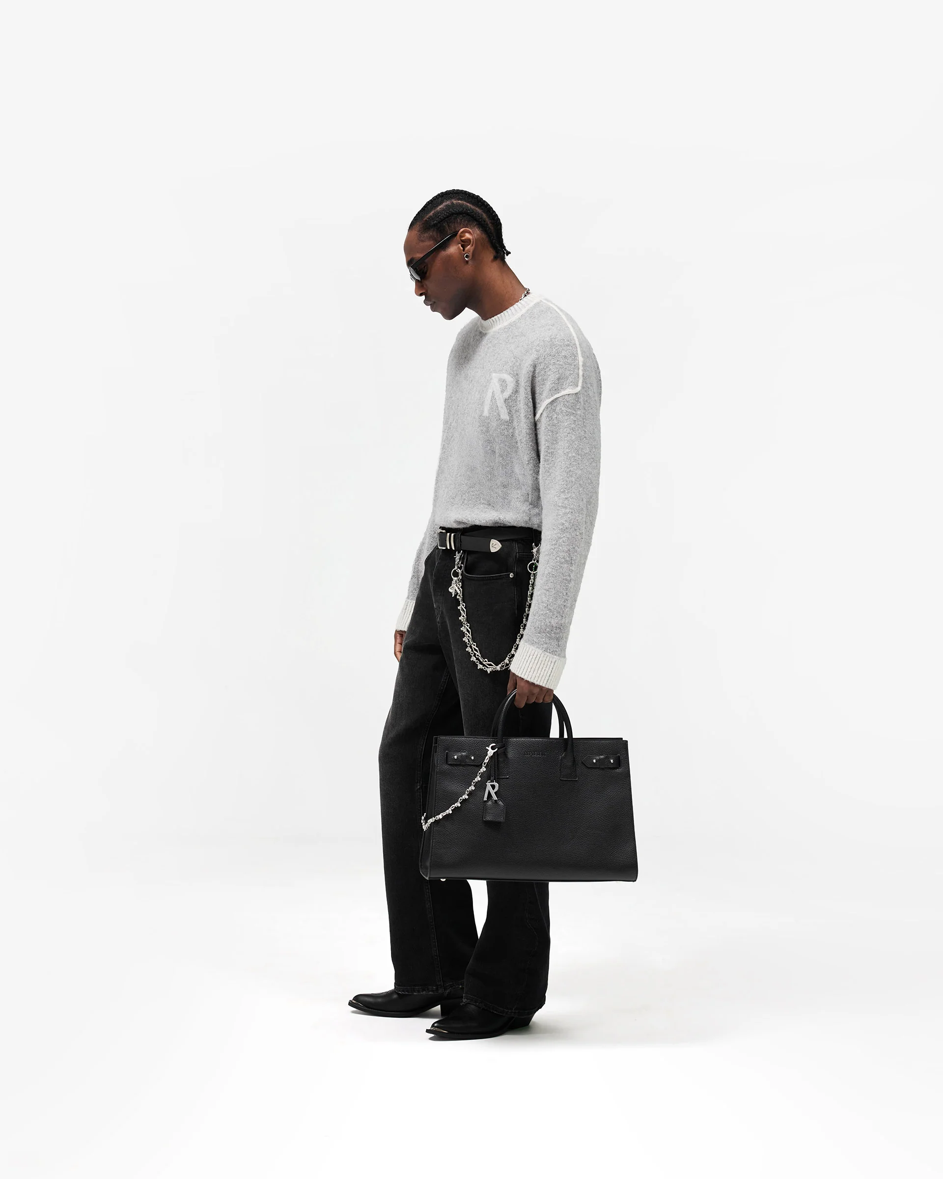 Kick Flare Denim - Aged Black - Image 8