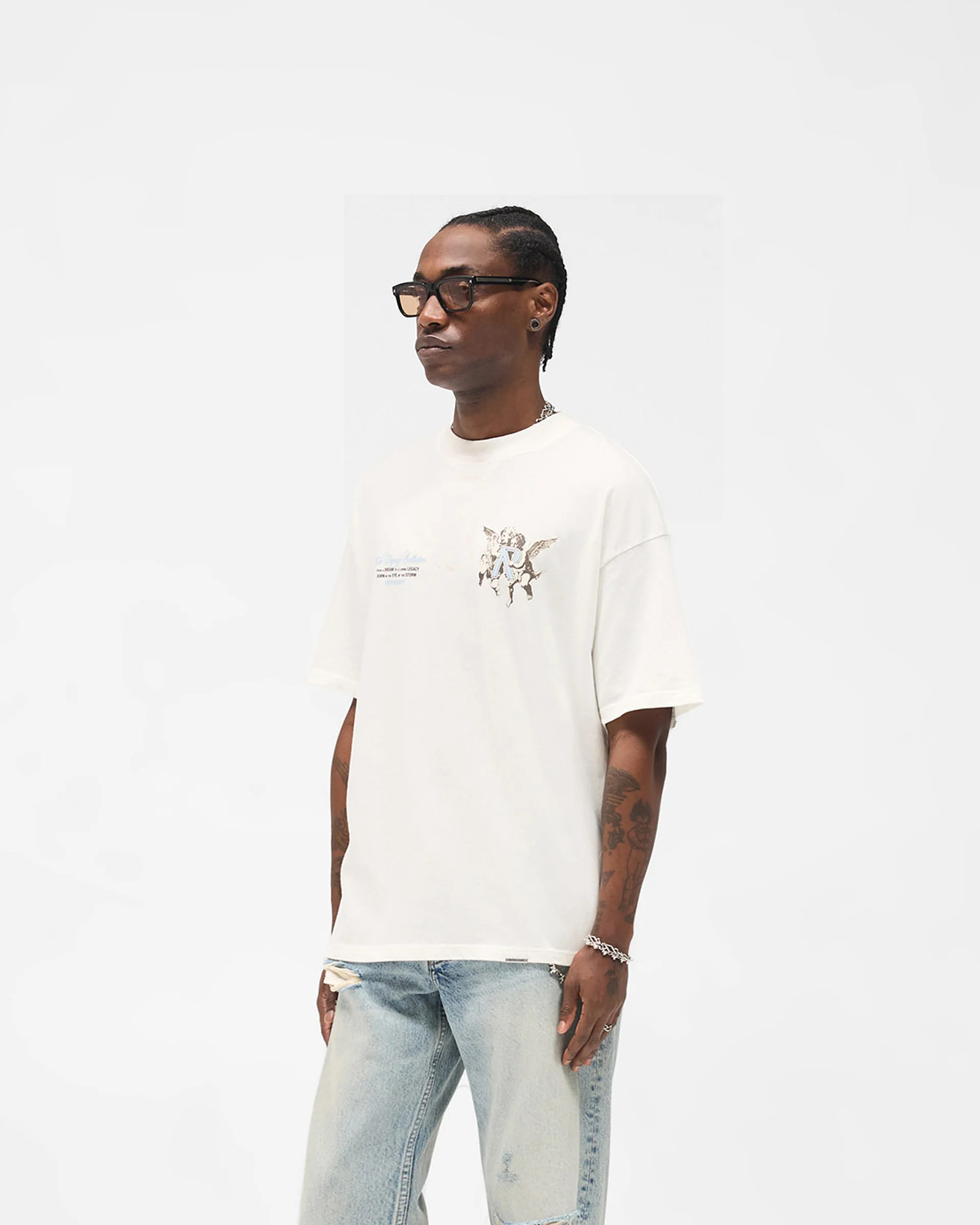 Legacy Cherubs T-Shirt - Flat White - Image 4