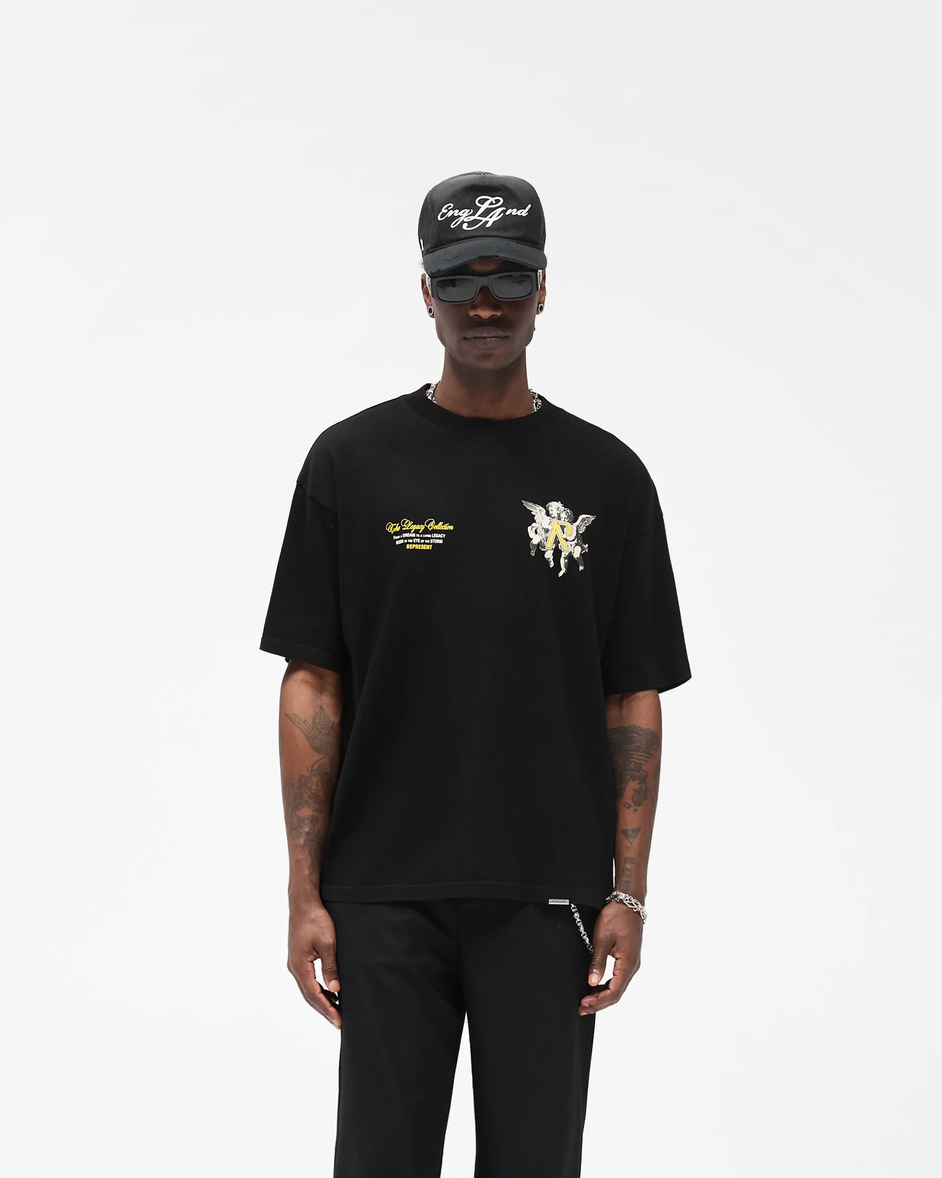 Legacy Cherubs T-Shirt - Jet Black - Image 3