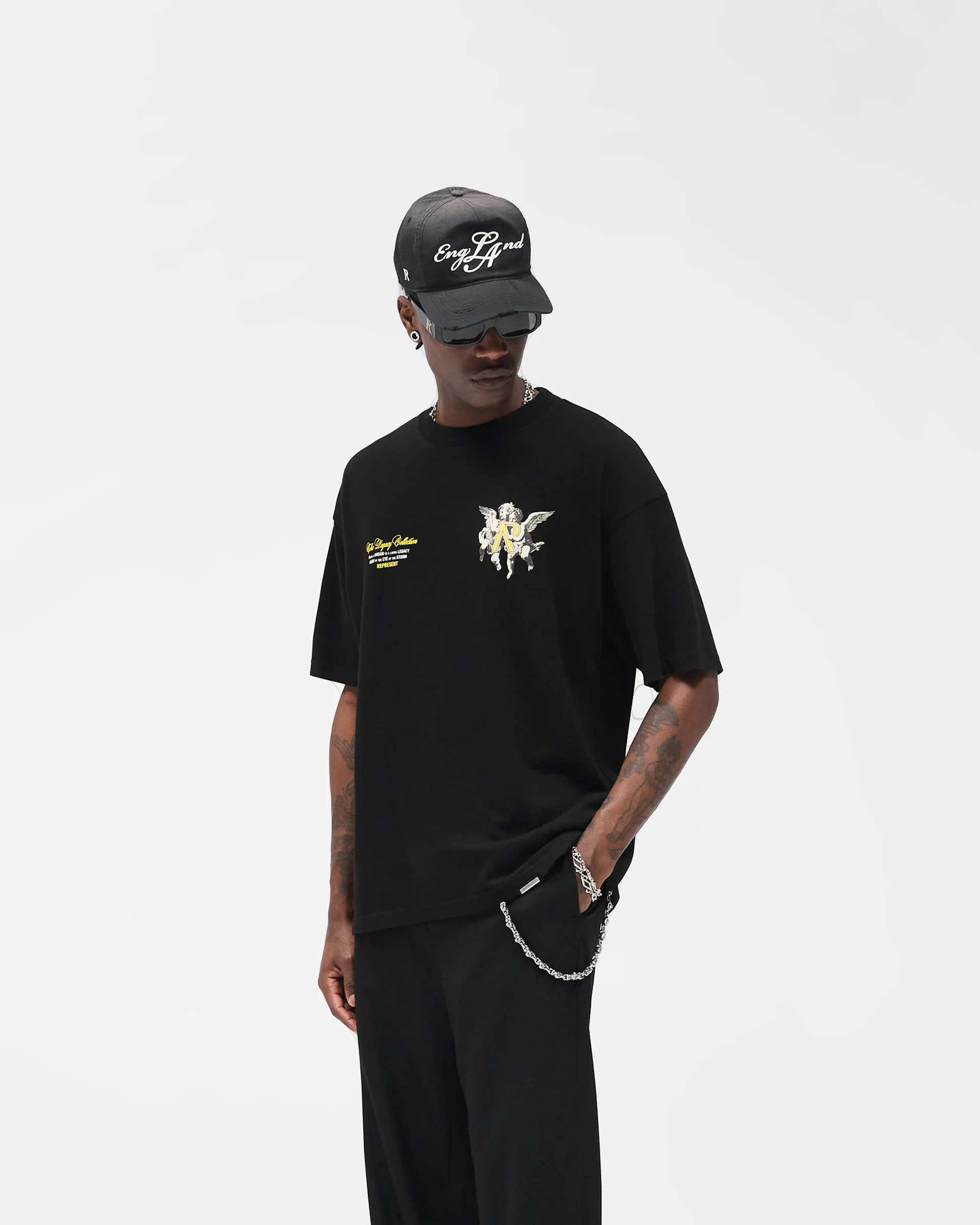 Legacy Cherubs T-Shirt - Jet Black - Image 4