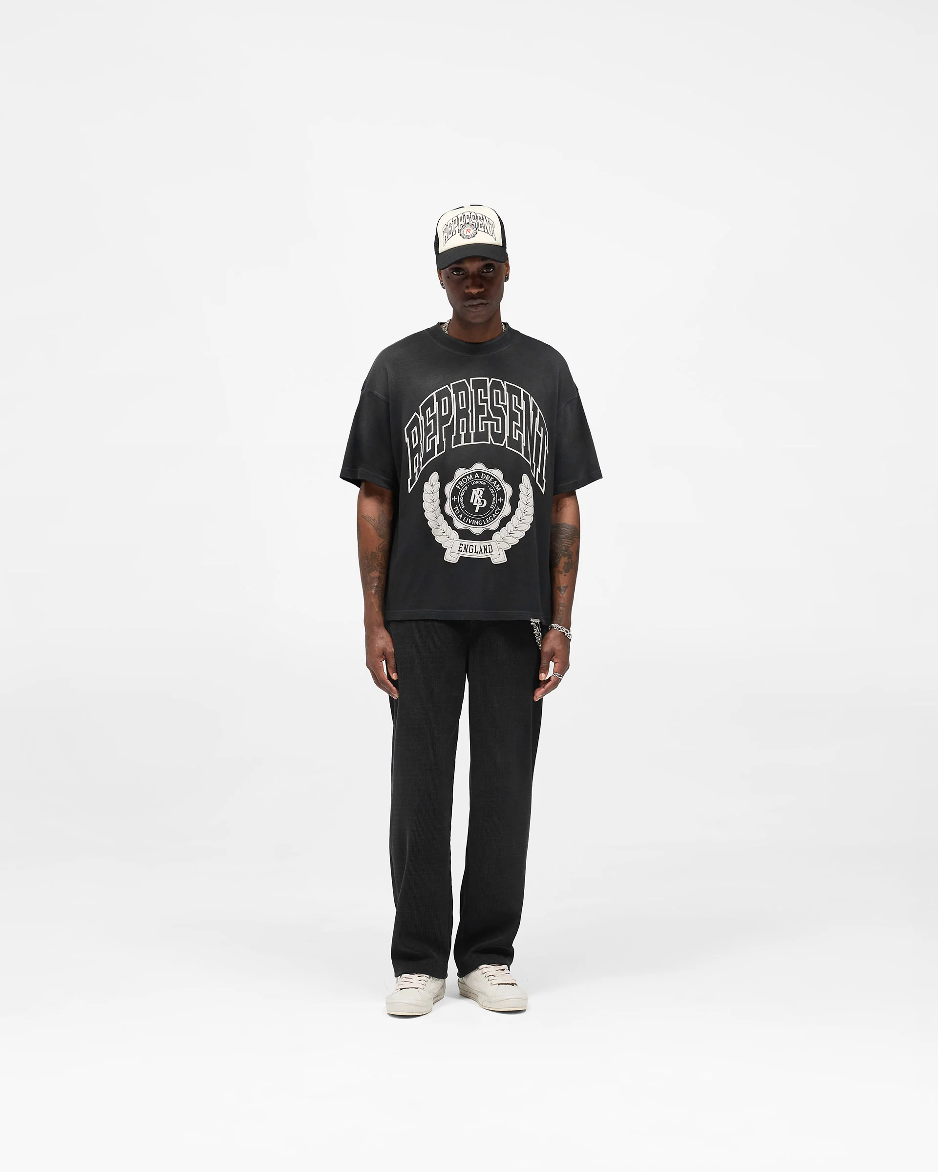 Legacy Crest T-Shirt - Stained Black - Image 8