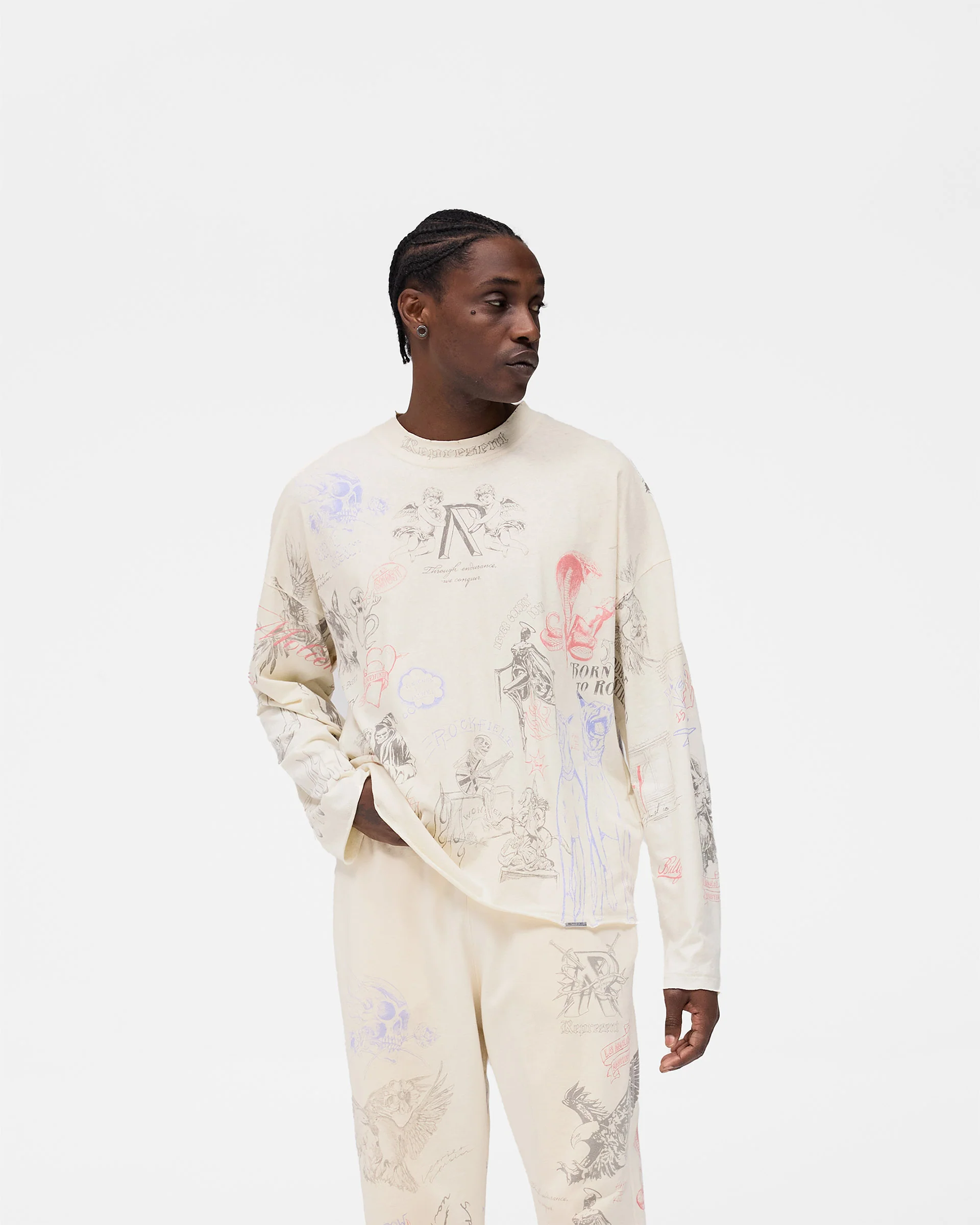 Legacy Long Sleeve T-Shirt - Buttercream - Image 4