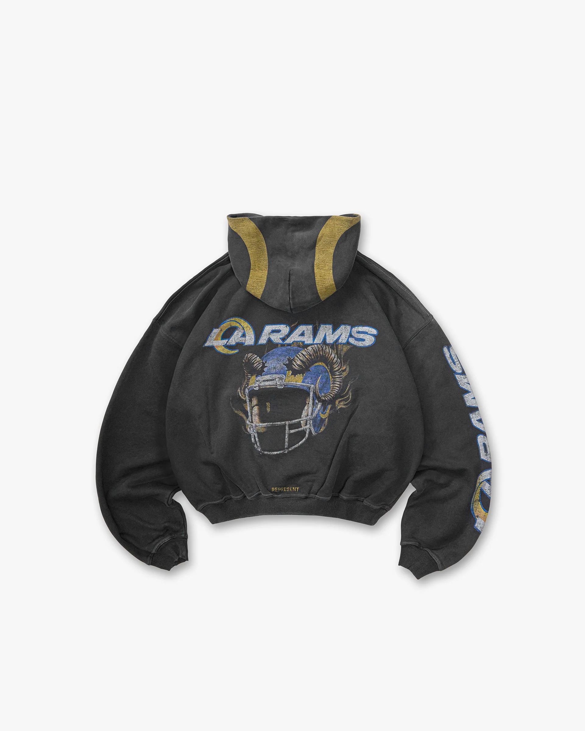 Los Angeles Rams x Represent Hoodie - Stained Black - Image 2