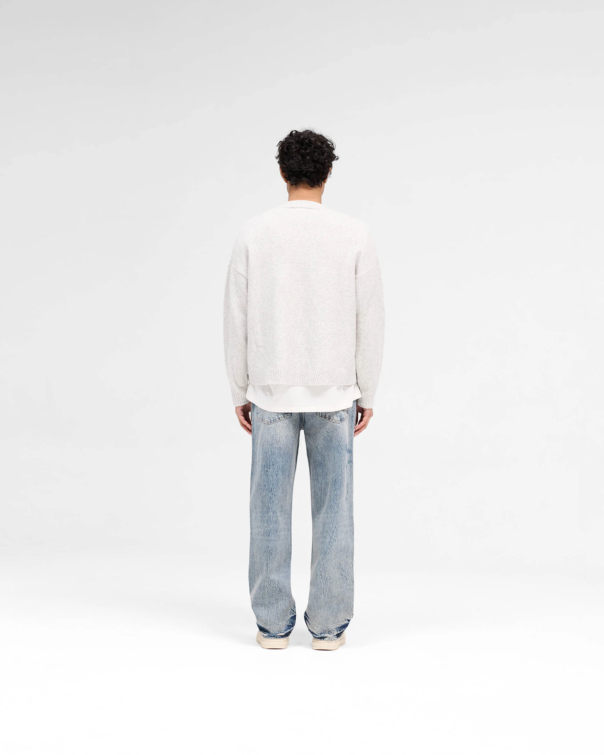 Marled Knit Jumper - Ice Grey Marl - Image 7