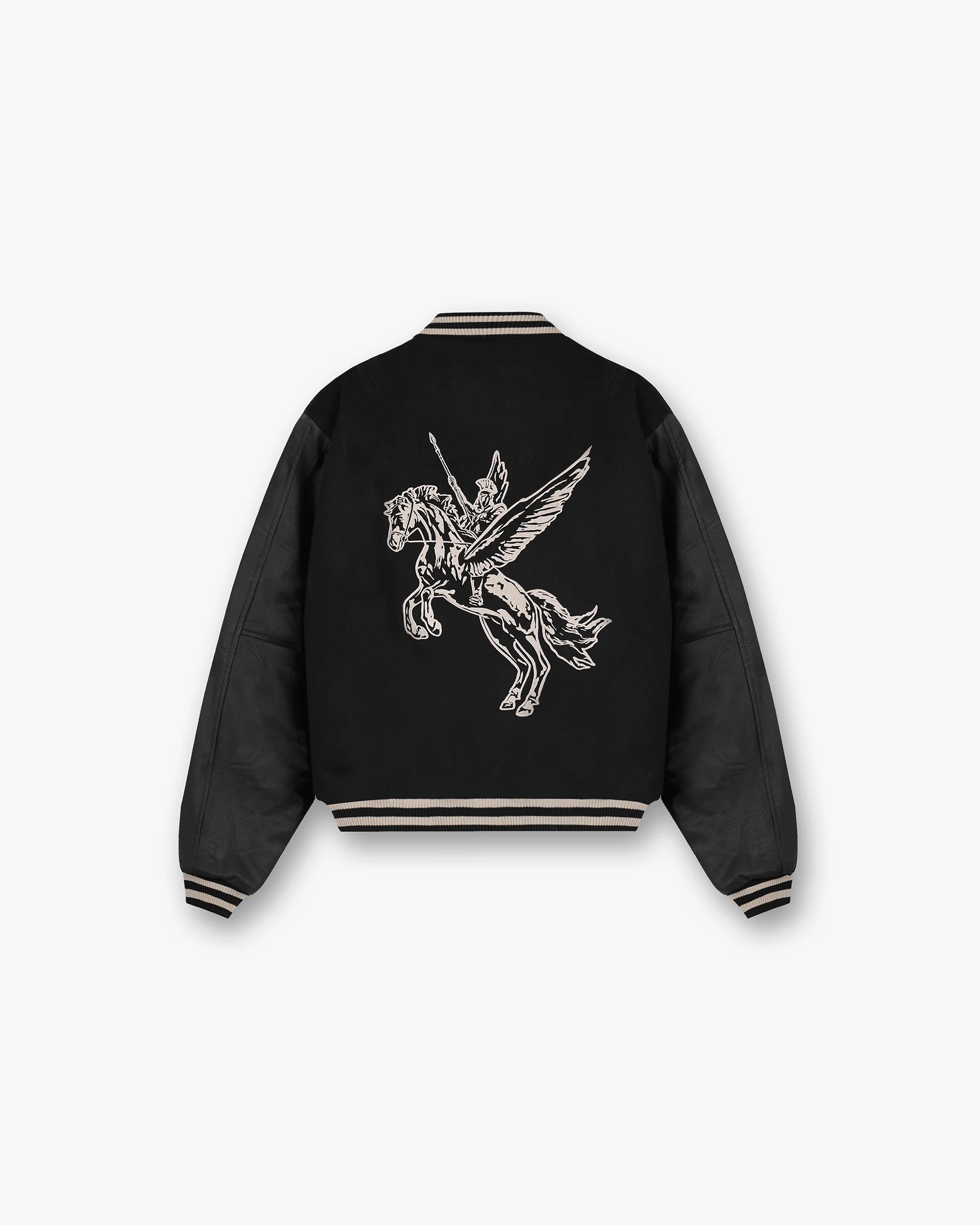 Mascot Wool Varsity Jacket - Jet Black - Image 2