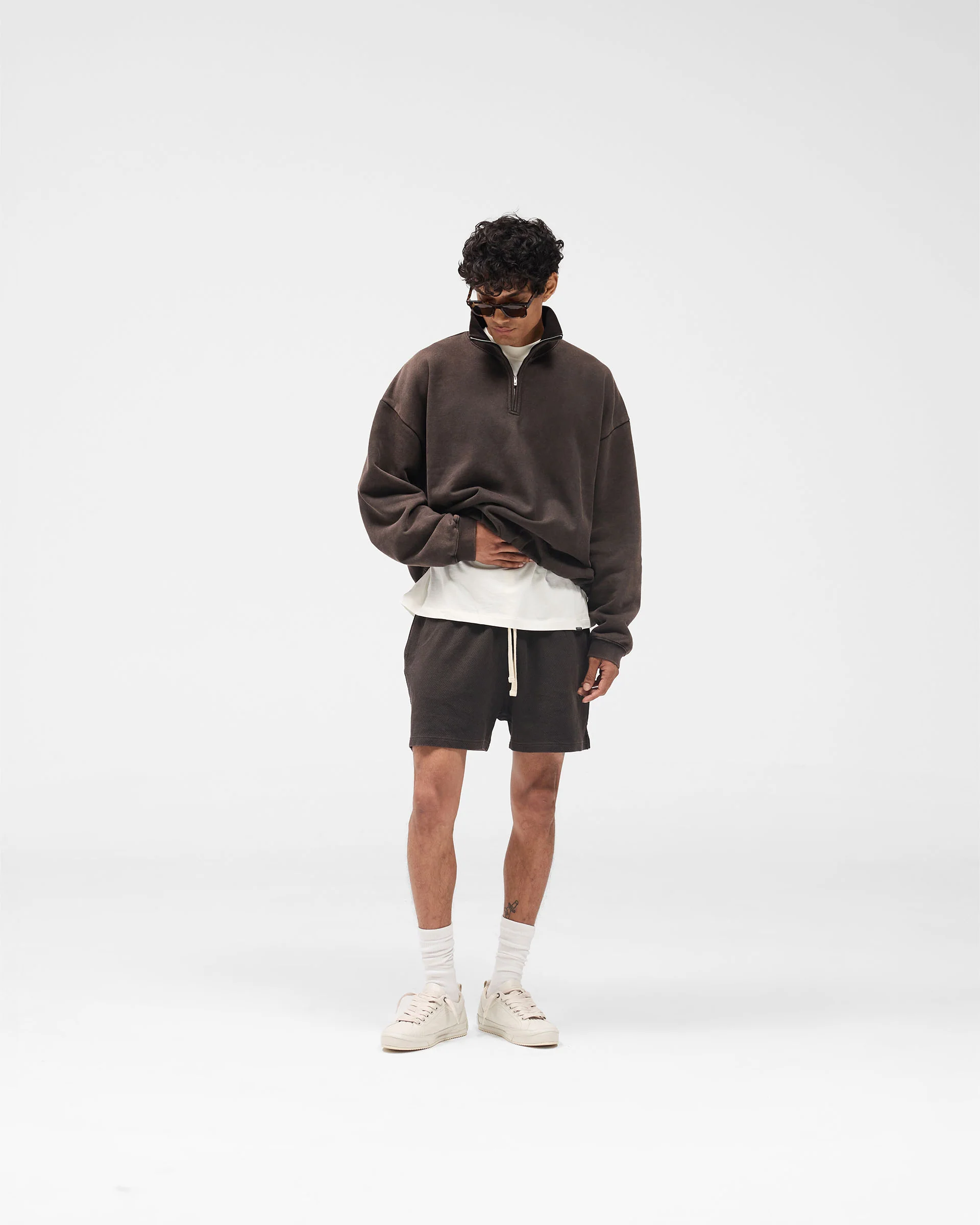 Initial Mesh Shorts - Coffee - Image 8