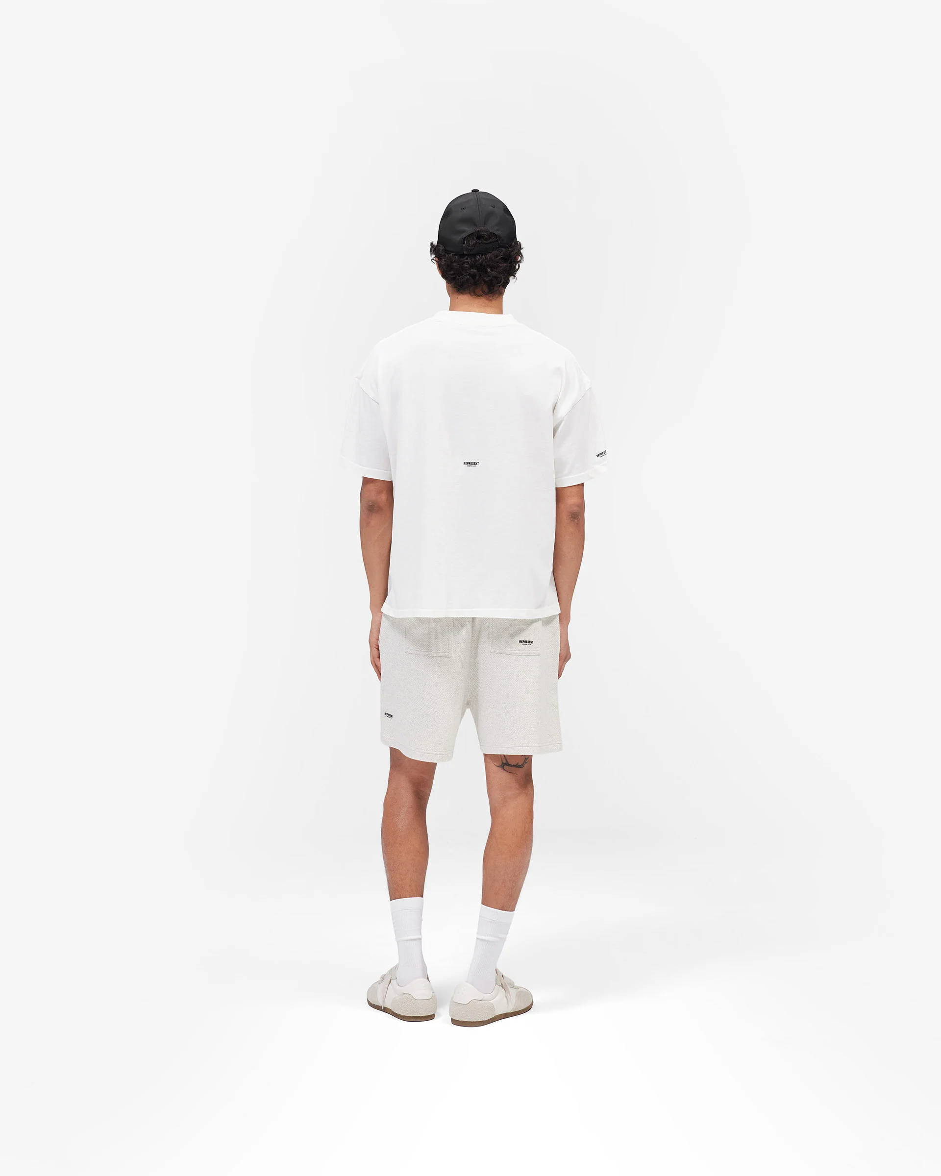 Micro Owners Club Mesh Shorts - Cream Marl - Image 10