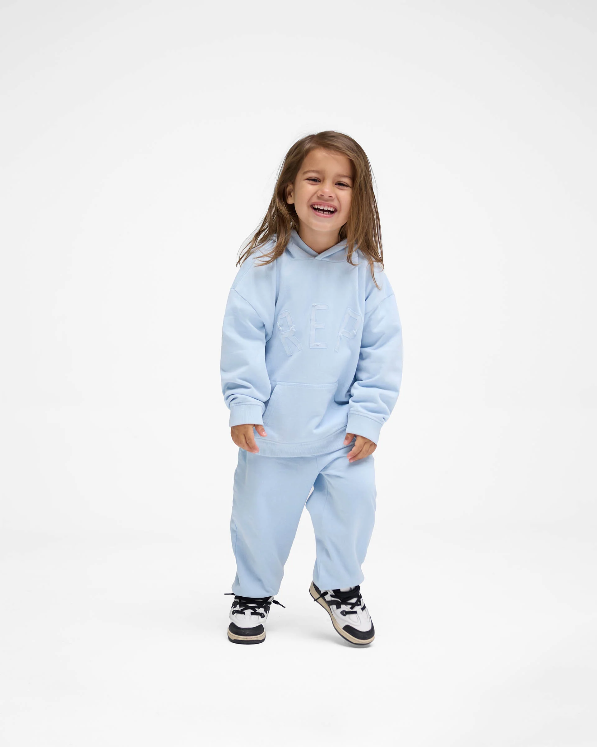 Mini Rep Applique Hoodie - Powder Blue - Image 2