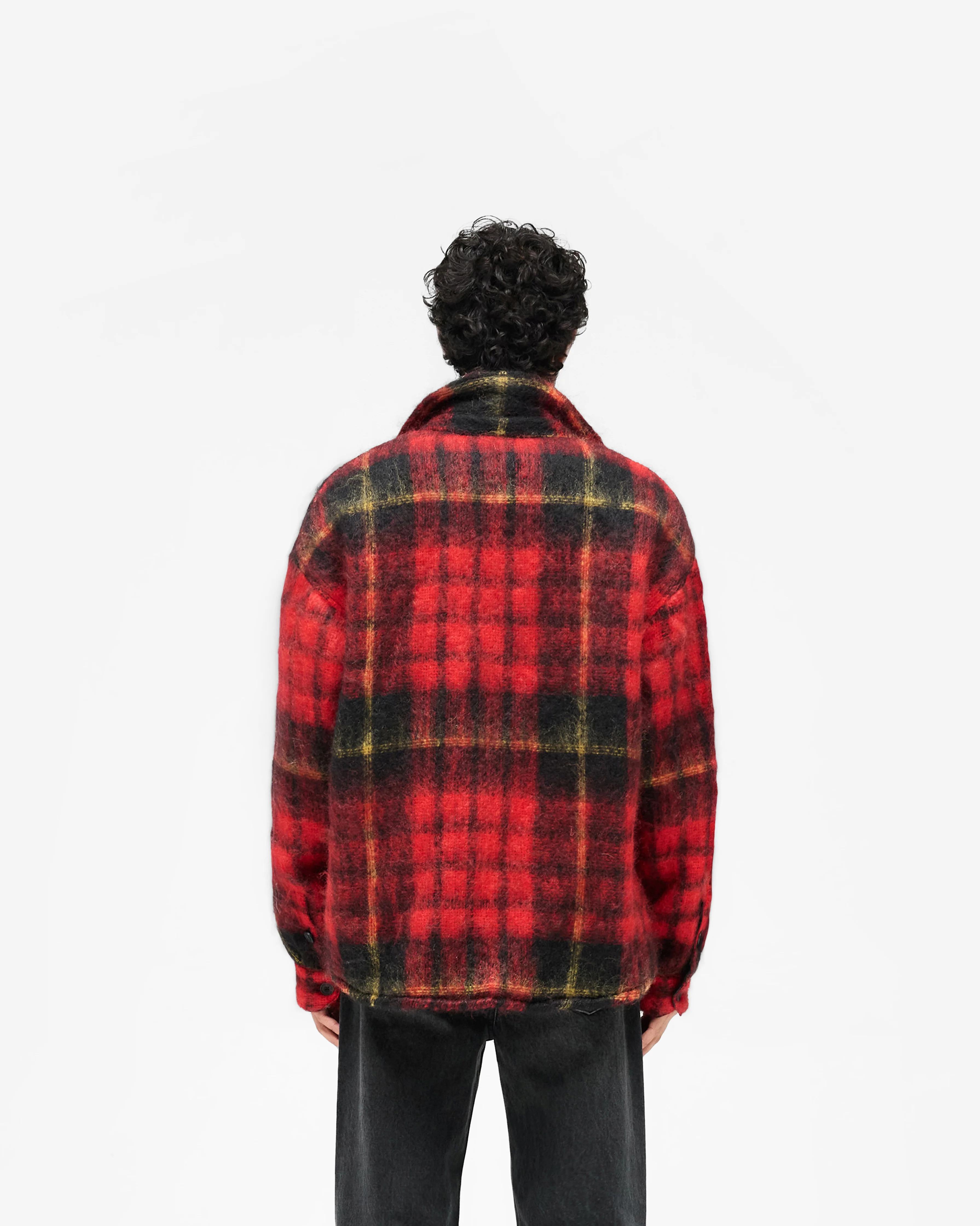 Mohair Overshirt - Red Check - Image 5
