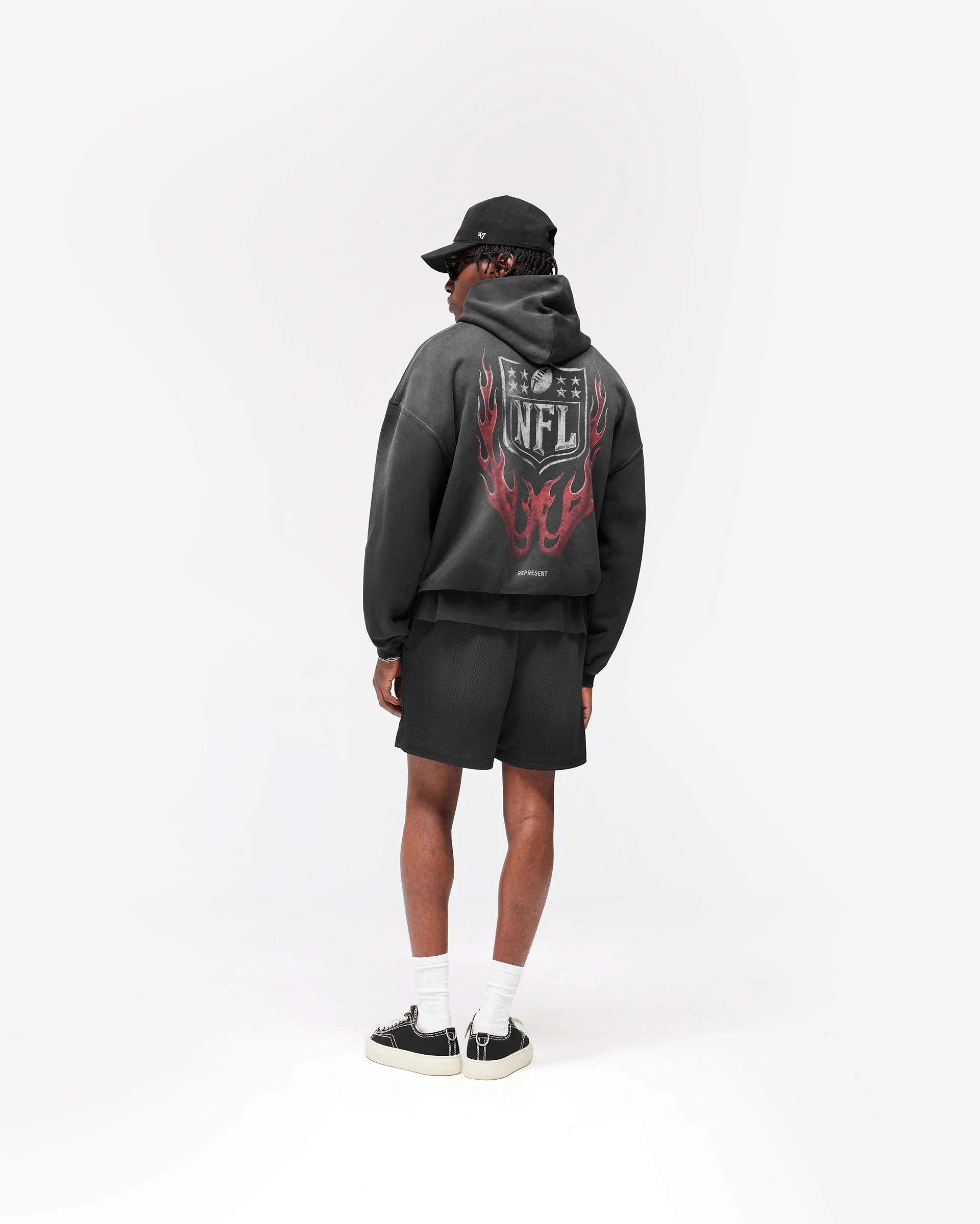 NFL Shield x Represent Hoodie - Stained Black - Image 10
