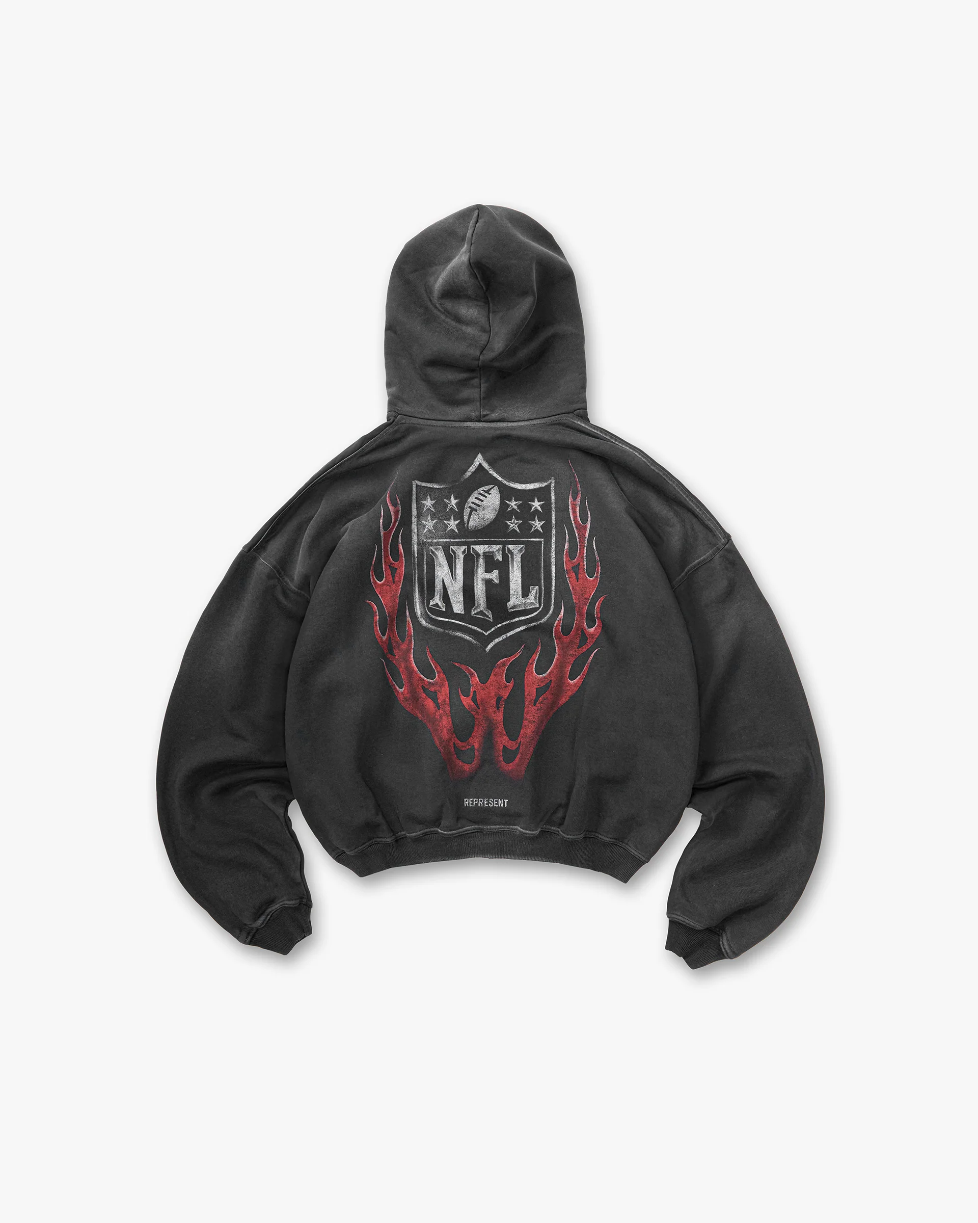 NFL Shield x Represent Hoodie - Stained Black - Image 2