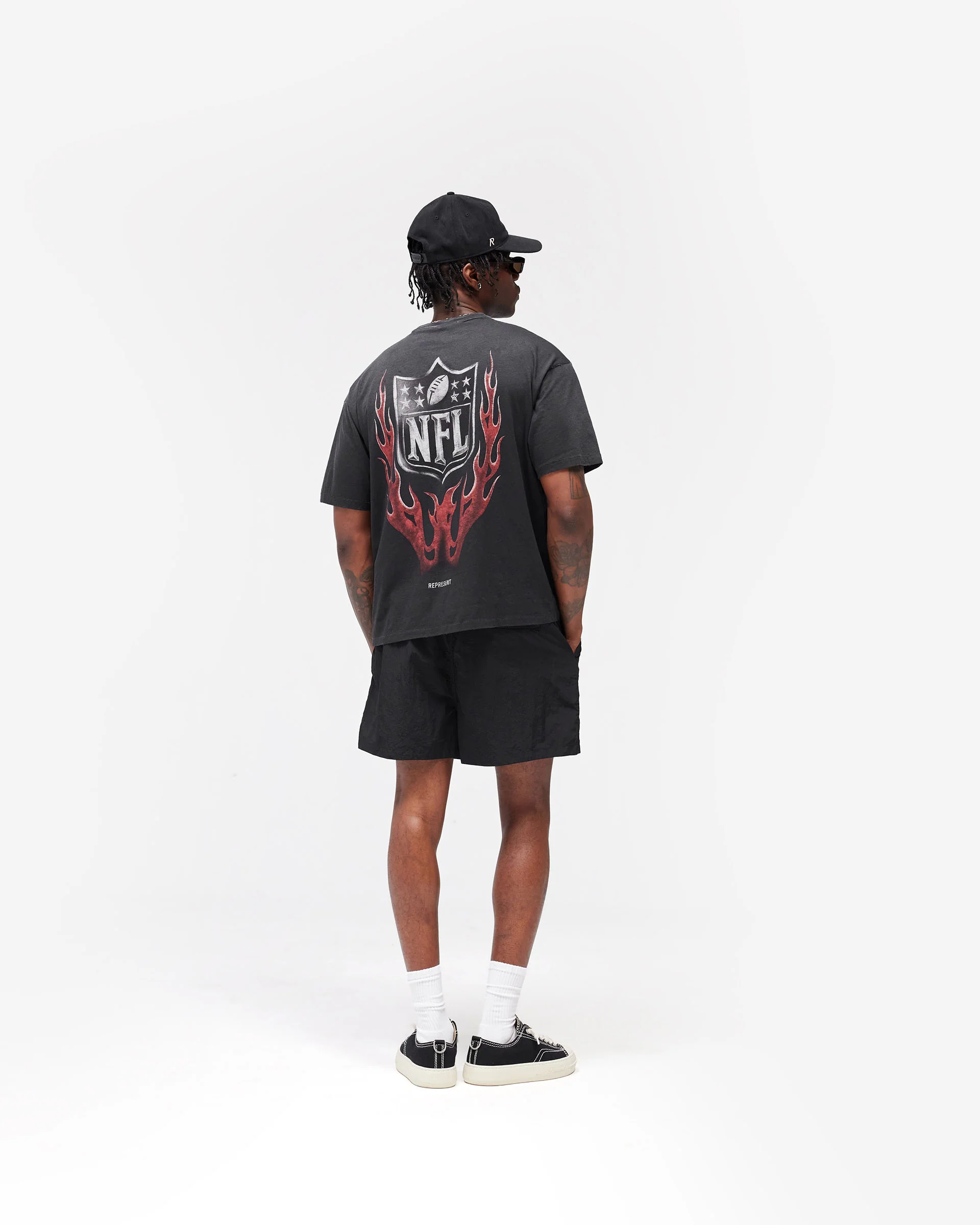 NFL Shield x Represent T-Shirt - Stained Black - Image 10