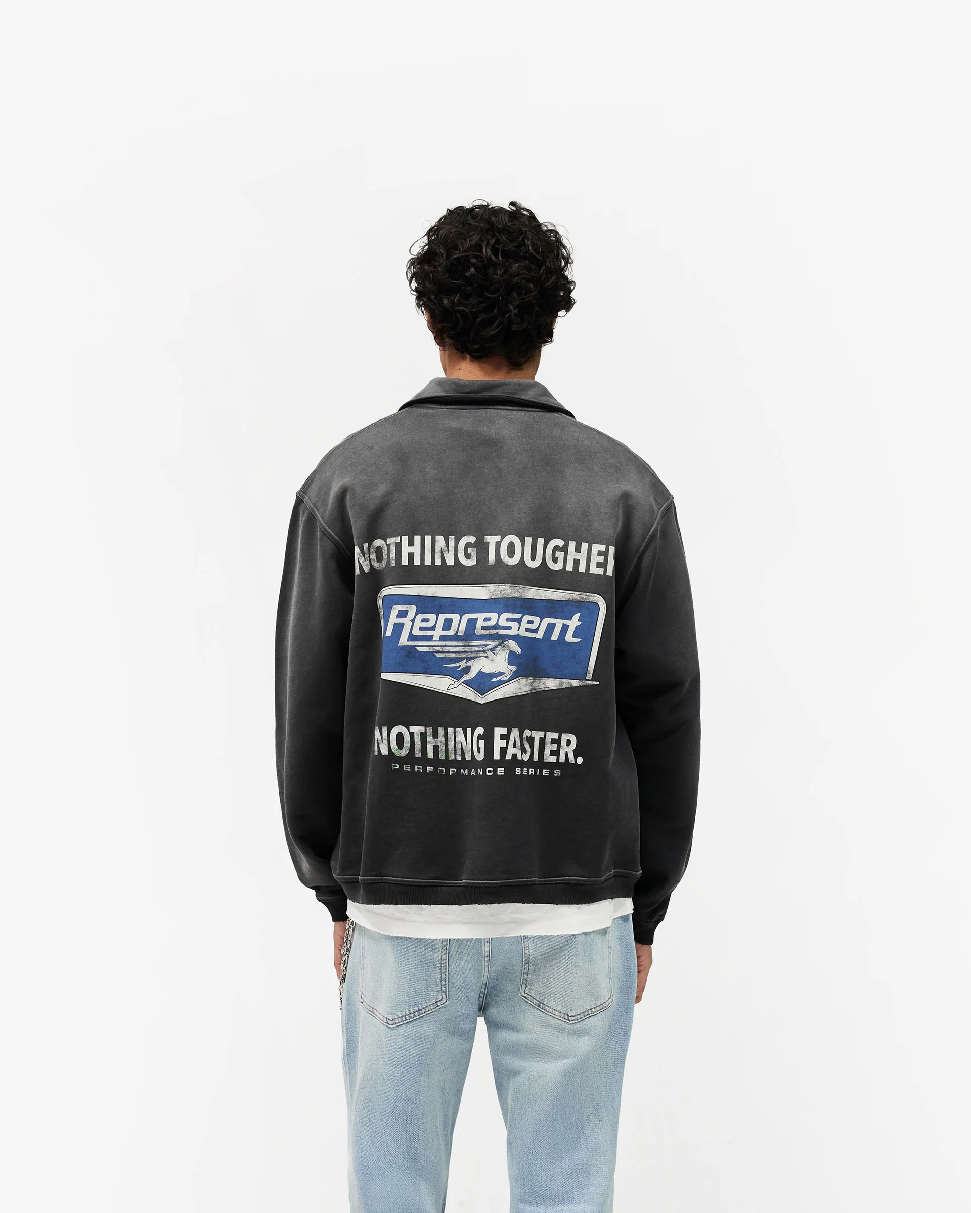 Nothing Faster Quarter Zip Sweatshirt - Stained Black - Image 5