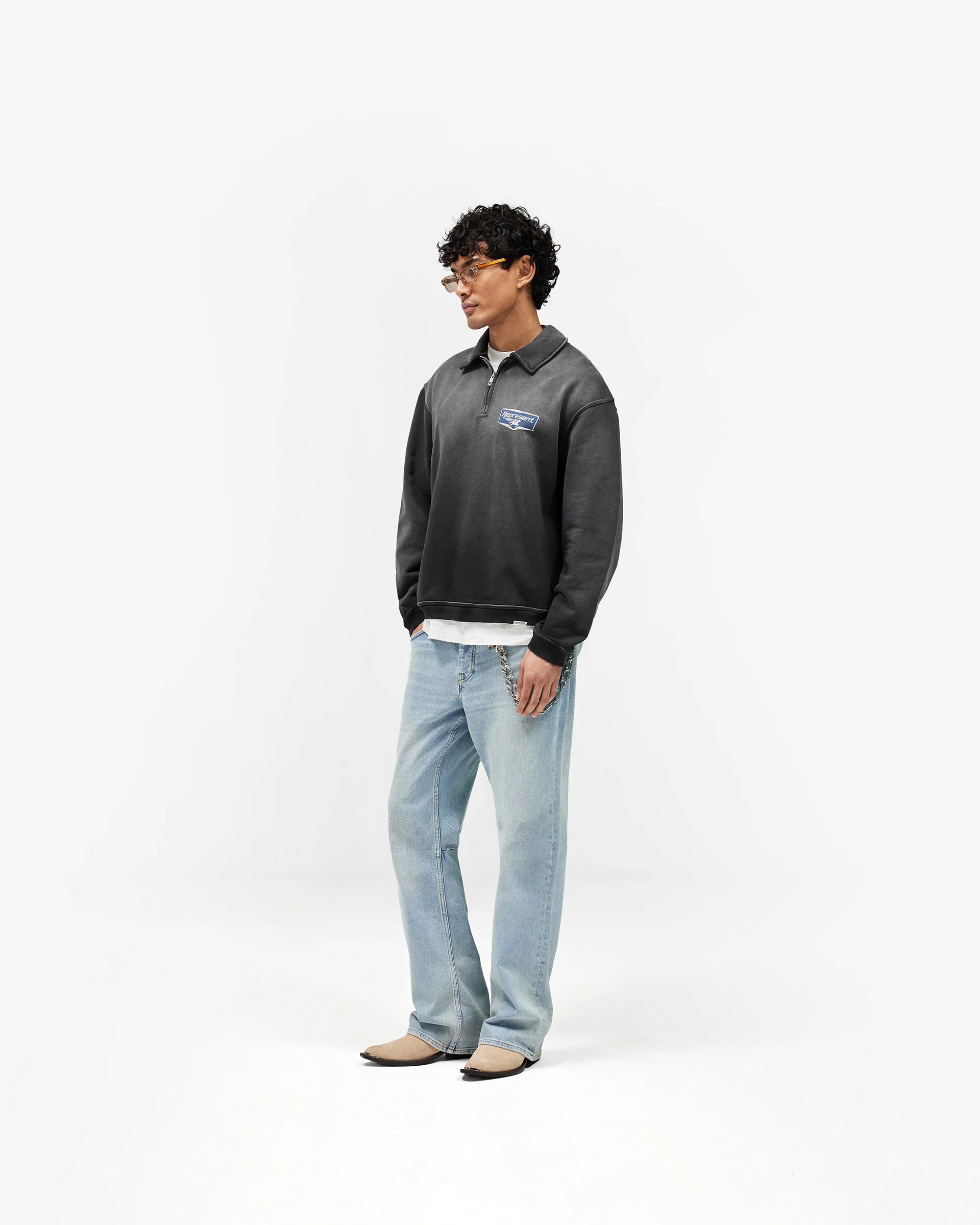Nothing Faster Quarter Zip Sweatshirt - Stained Black - Image 9
