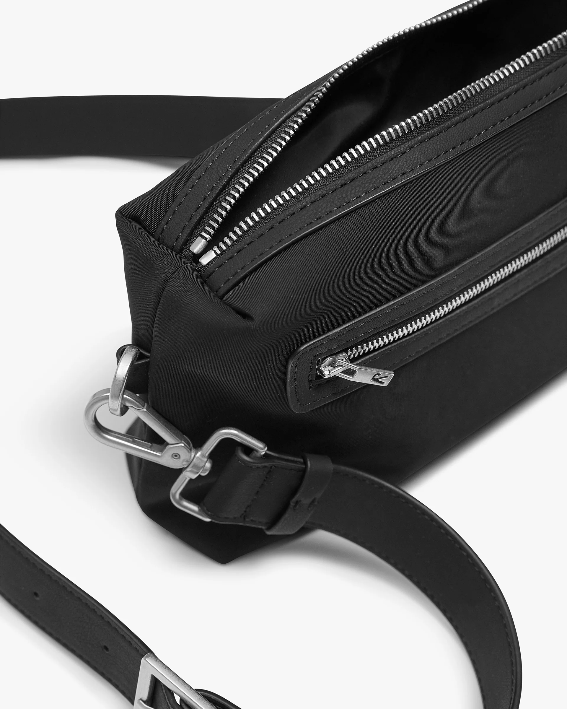 Nylon Messenger Bag - Black - Image 3