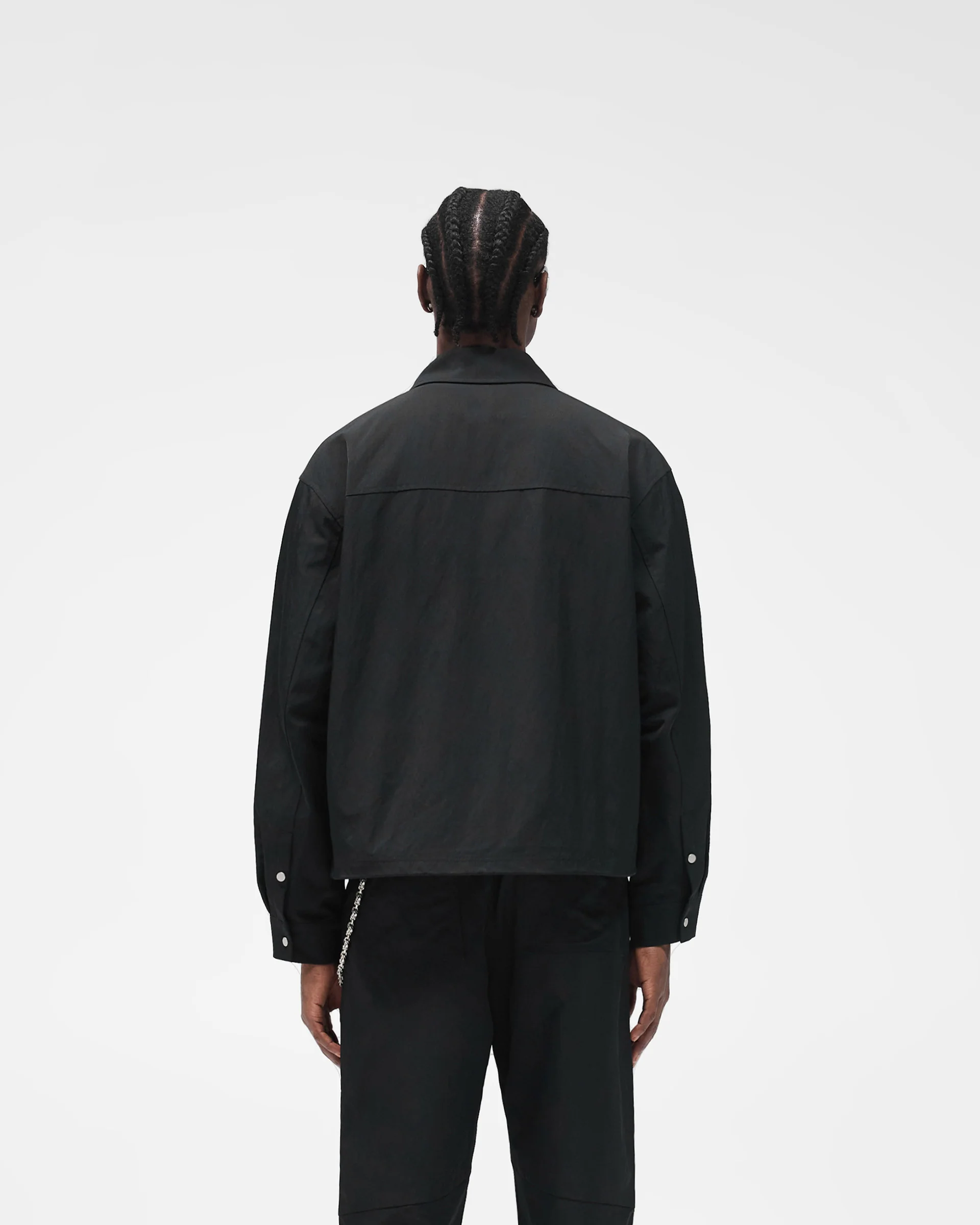 Nylon Overshirt - Jet Black - Image 4
