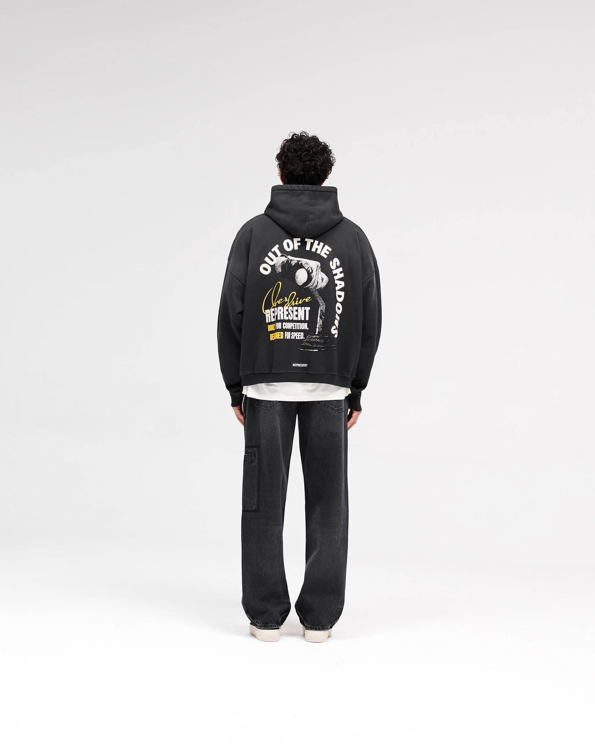 Out Of The Shadows Hoodie - Stained Black - Image 8