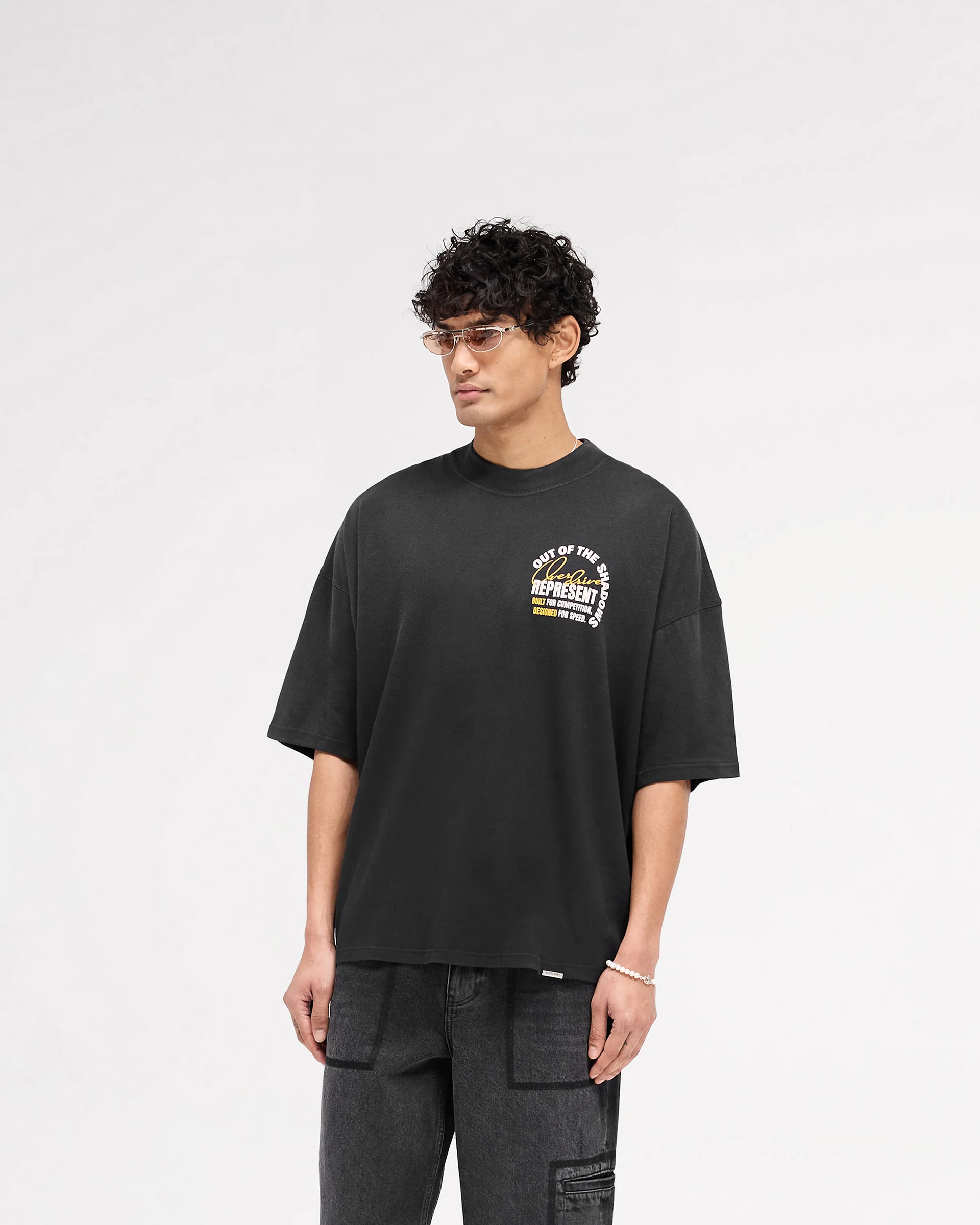 Out Of The Shadows T-Shirt - Stained Black - Image 4