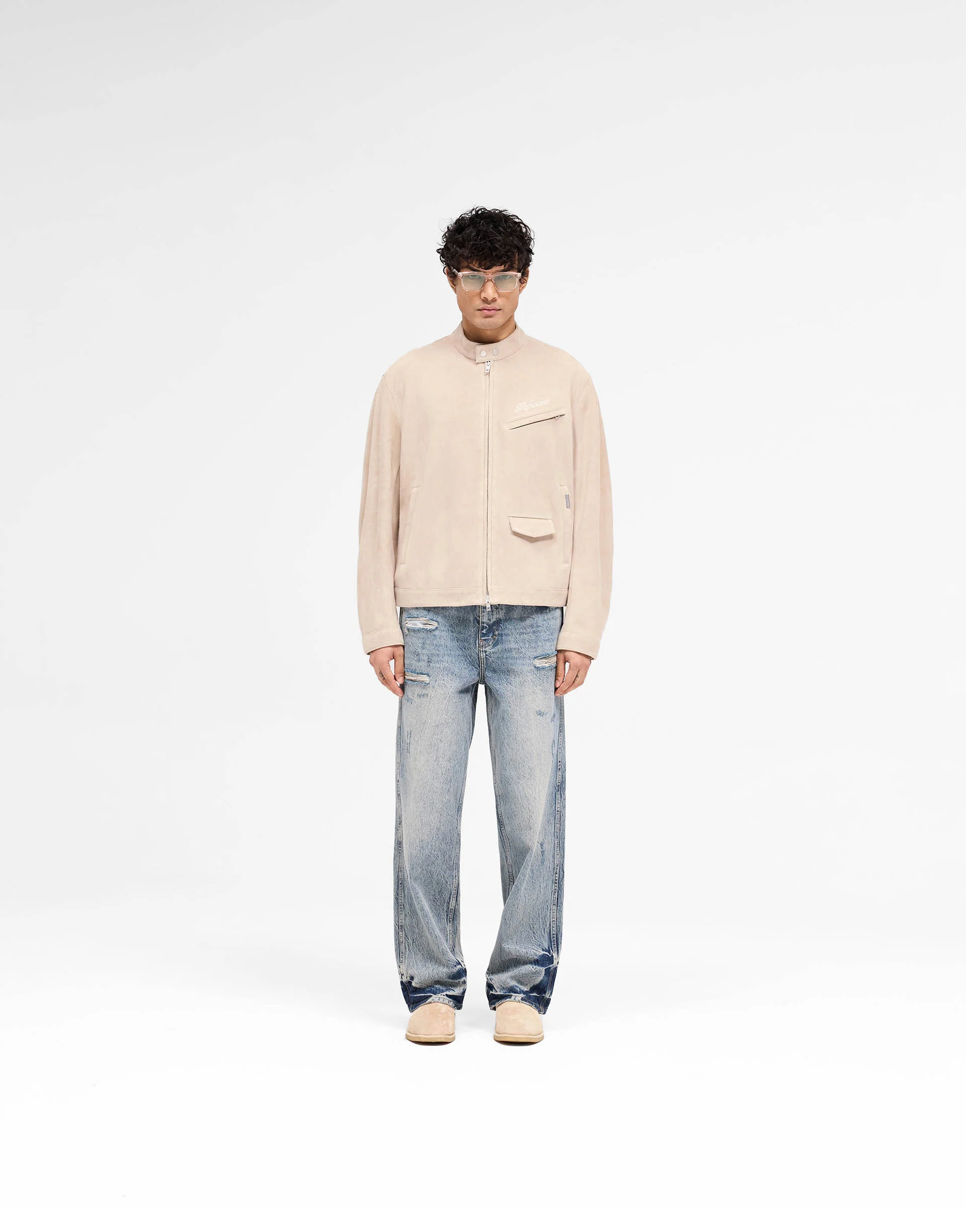 Overdrive Suede Jacket - Beige - Image 5