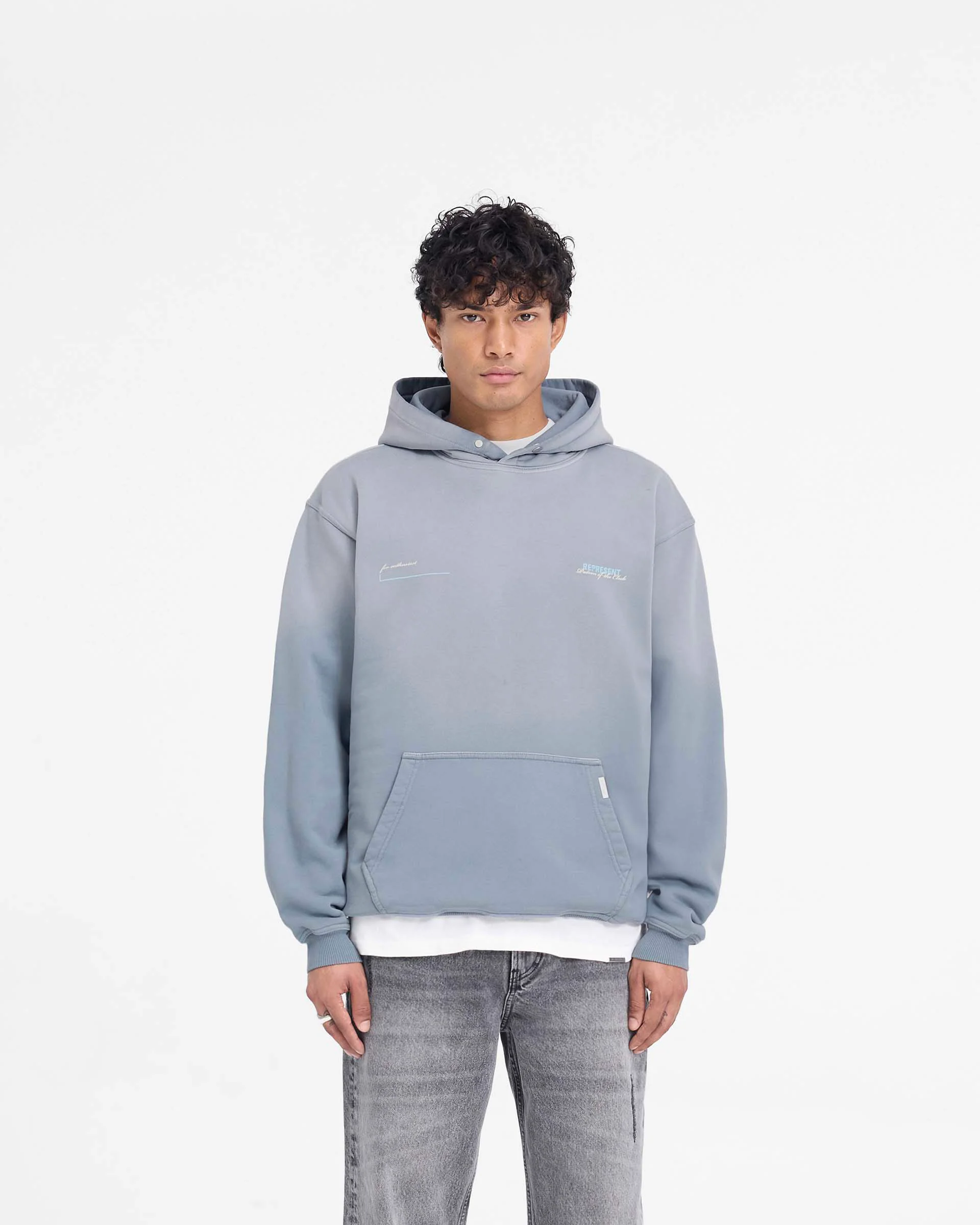Patron Of The Club Hoodie - Washed Grey - Image 3