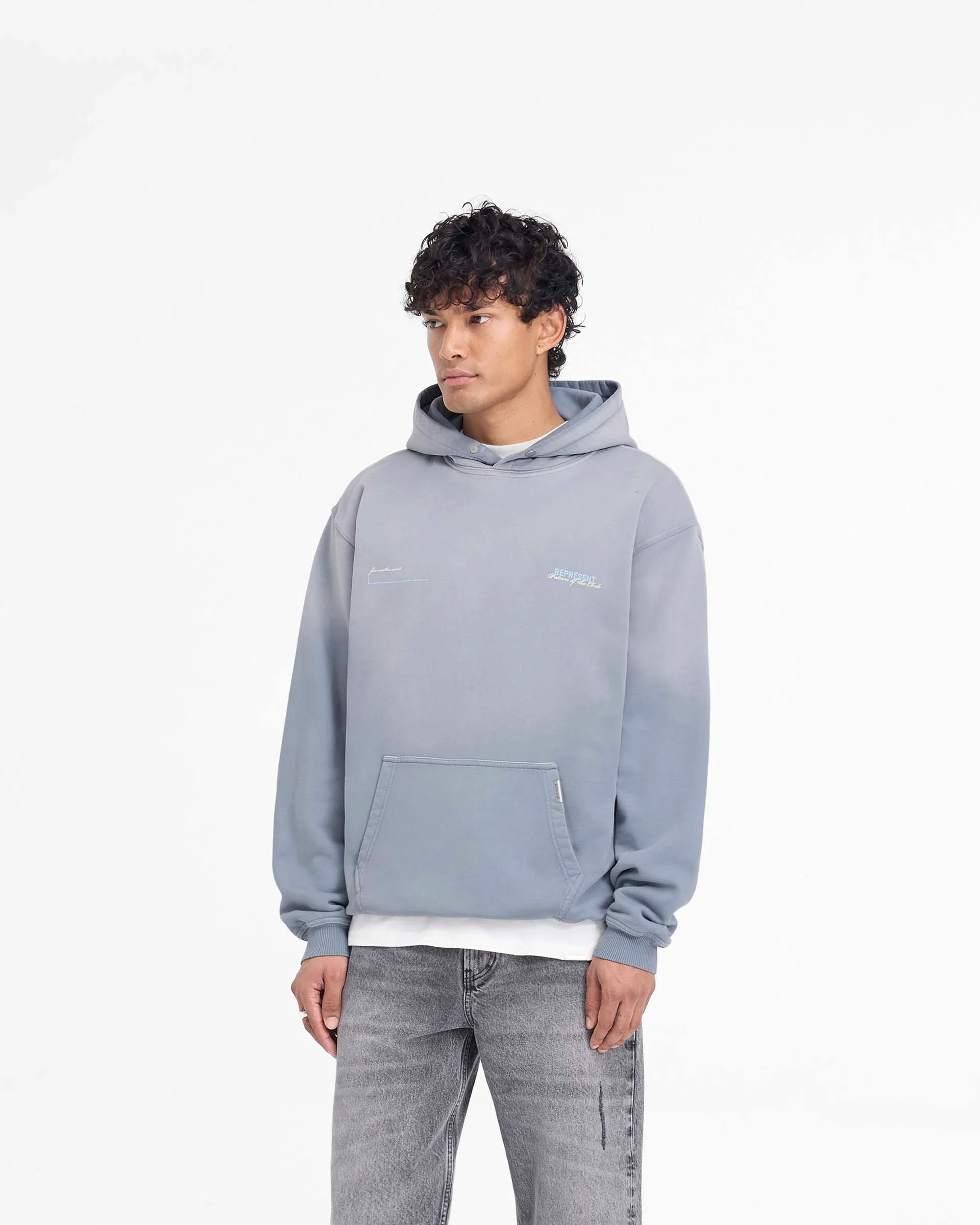 Patron Of The Club Hoodie - Washed Grey - Image 4