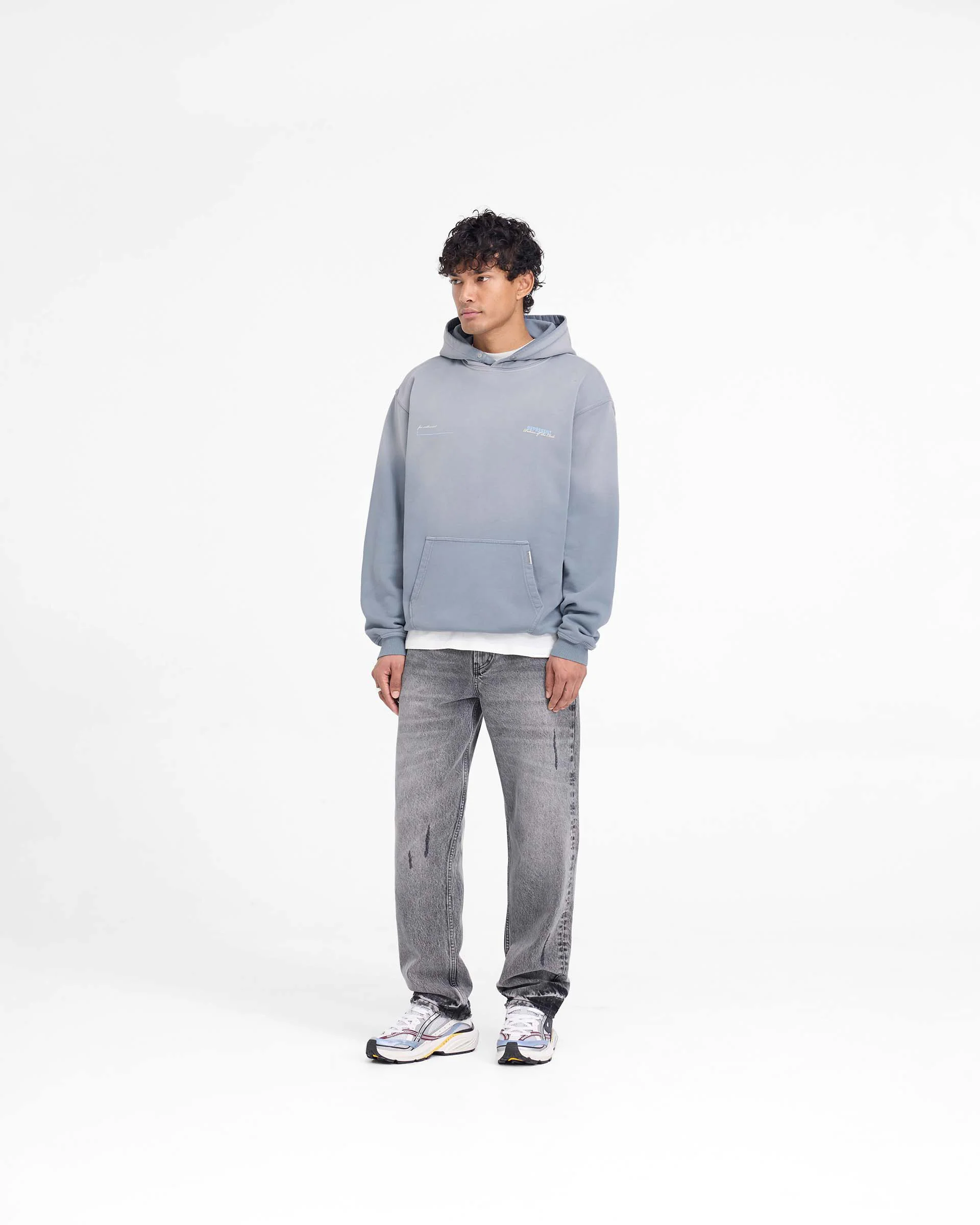 Patron Of The Club Hoodie - Washed Grey - Image 7