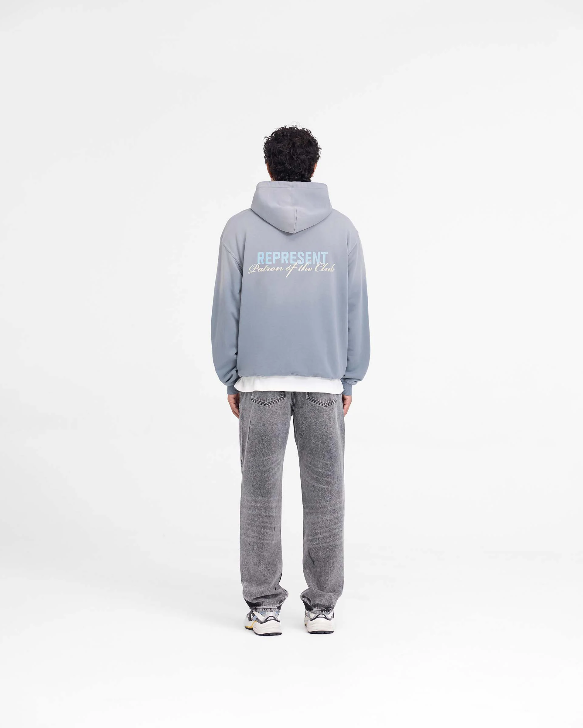 Patron Of The Club Hoodie - Washed Grey - Image 8