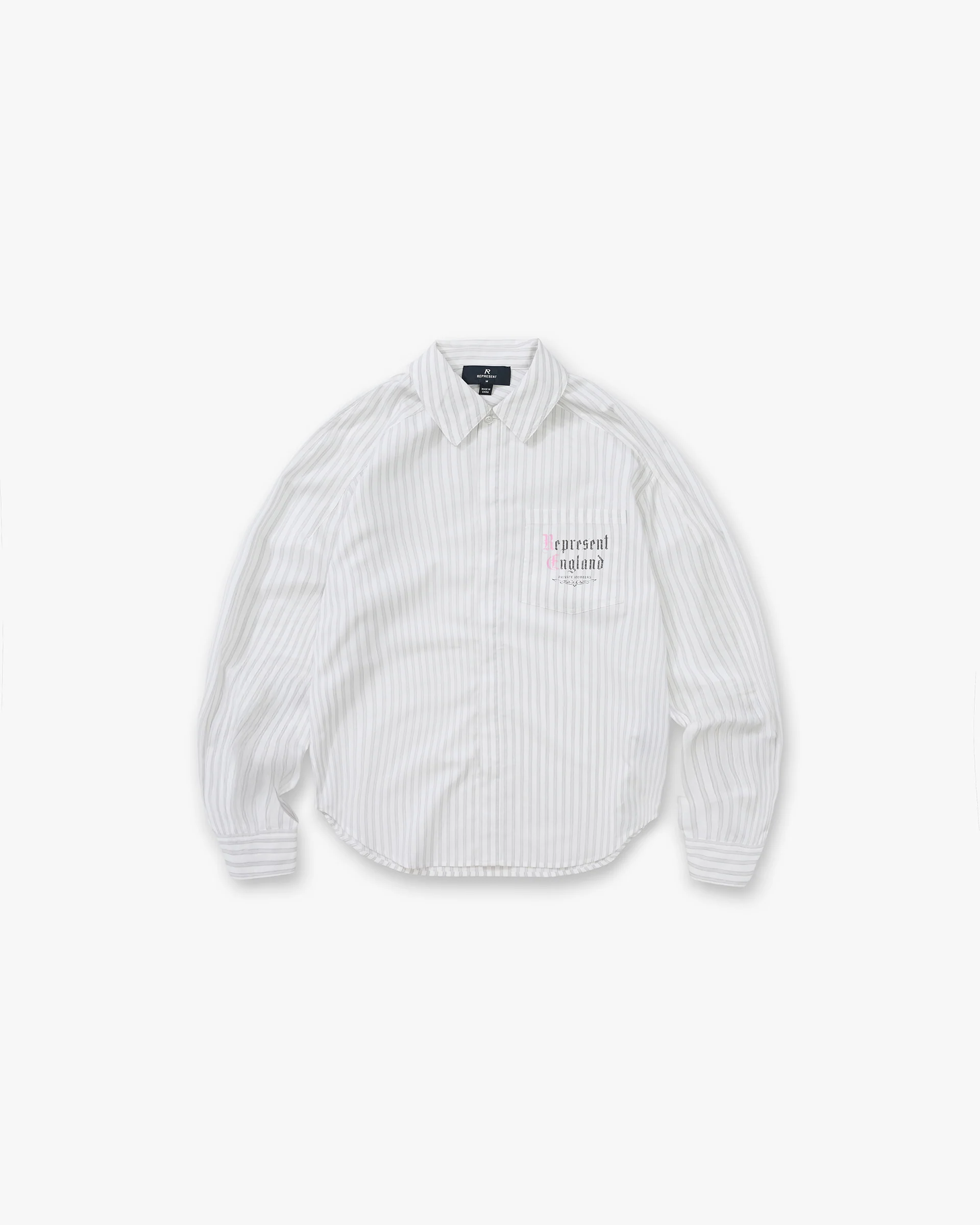 Pinstripe Shirt - Flat White