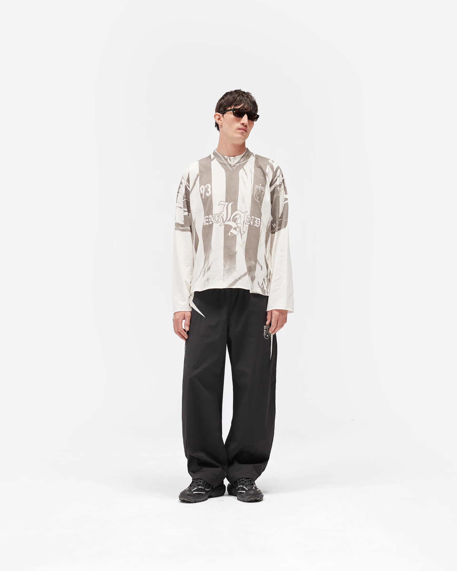Printed Long Sleeve T-Shirt - Flat White - Image 7