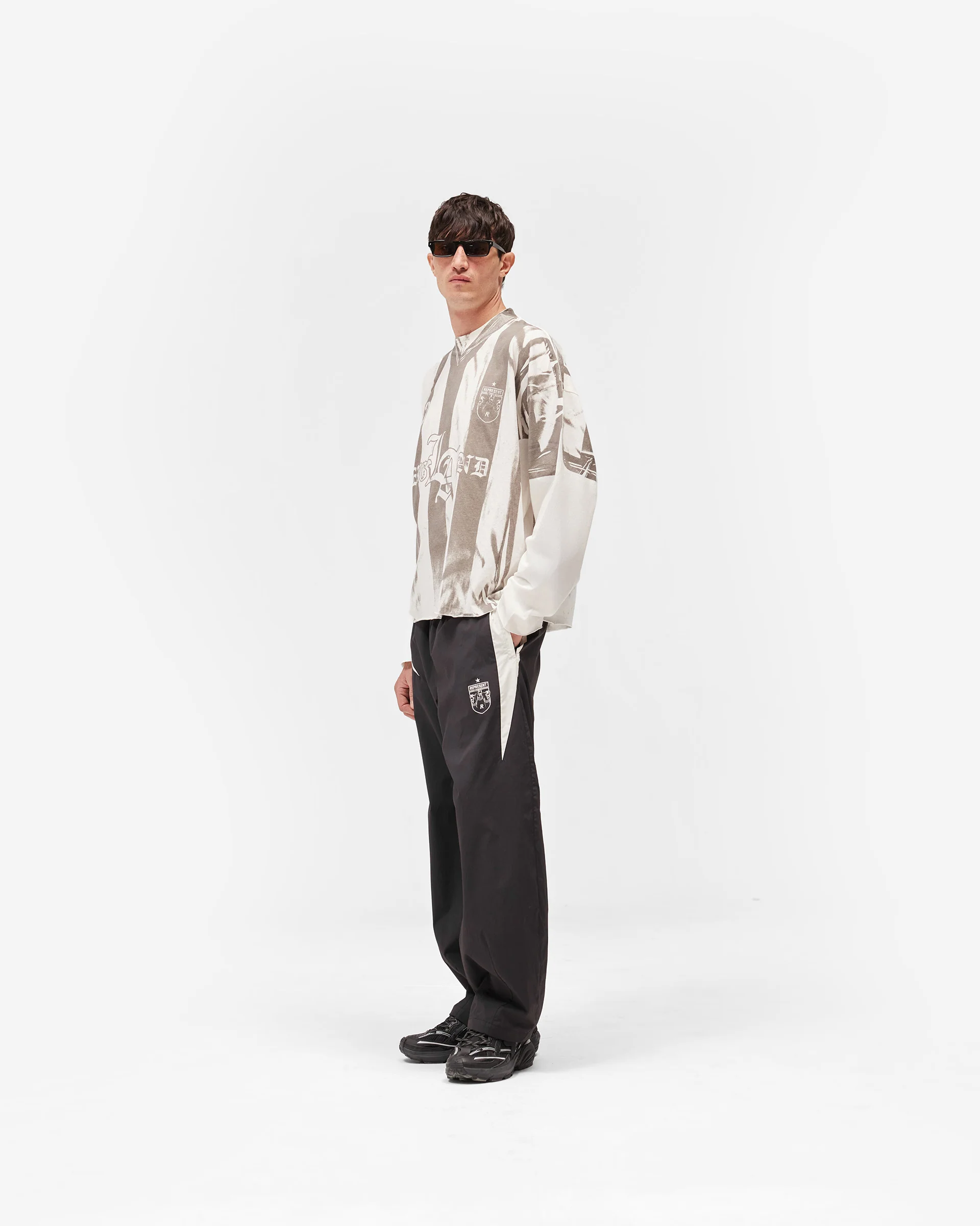Printed Long Sleeve T-Shirt - Flat White - Image 8