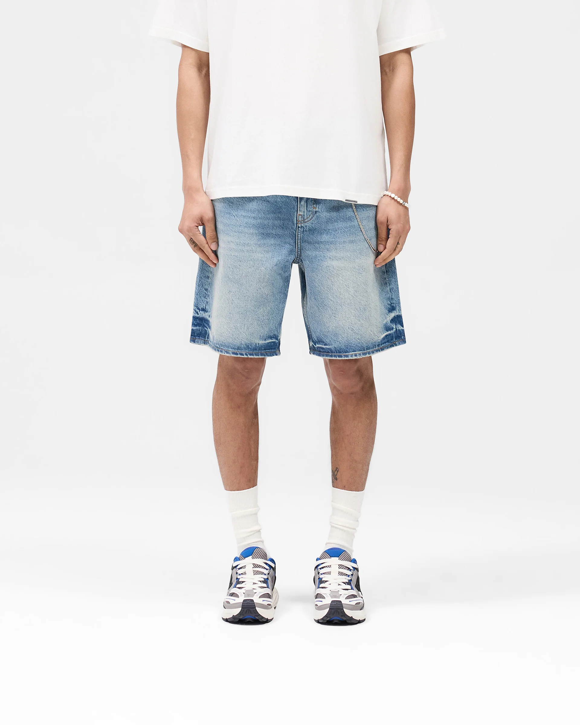 R10T Tailored Denim Shorts - Blue 60 - Image 3