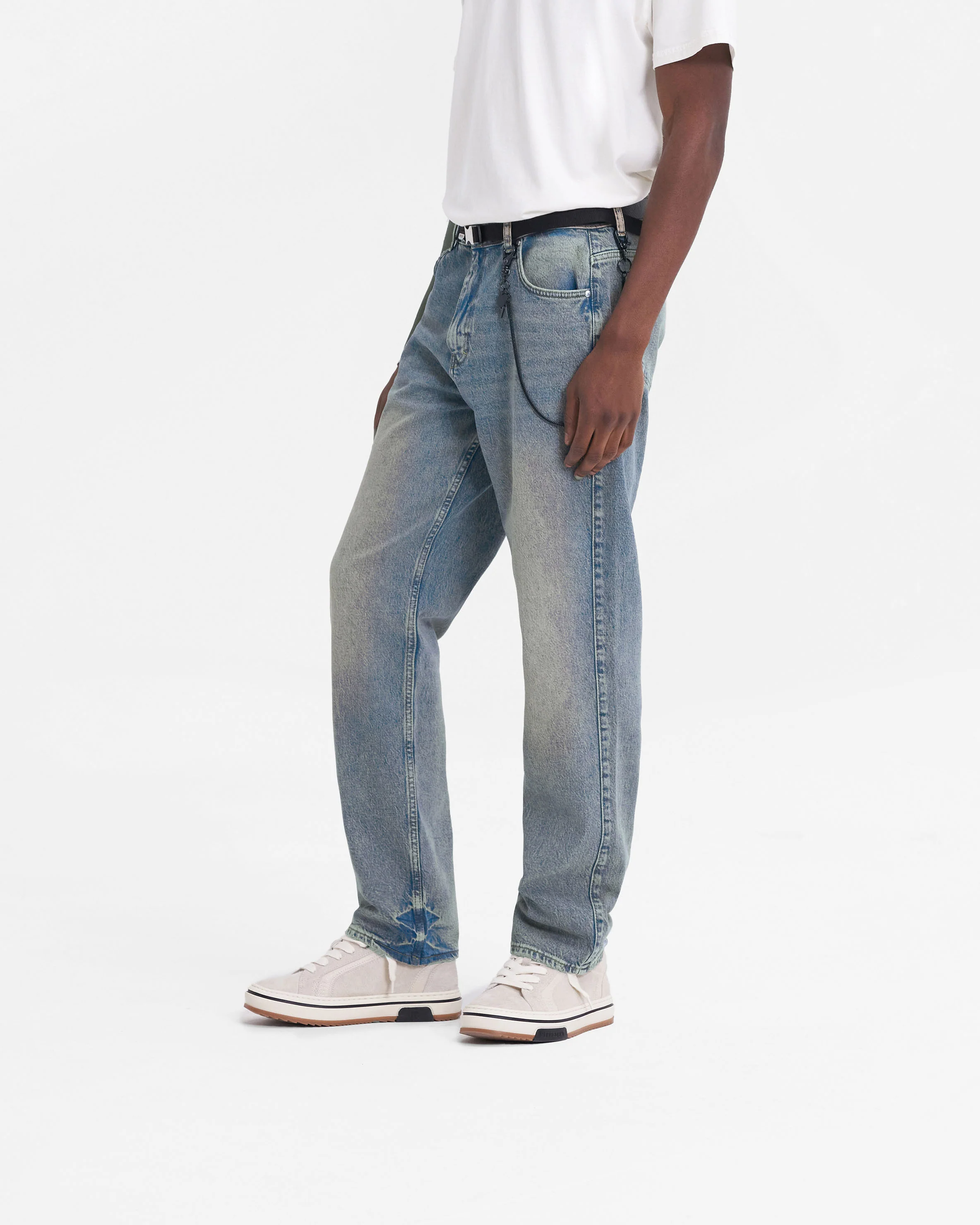 R2 Straight Leg Denim - Blue Cream - Image 3