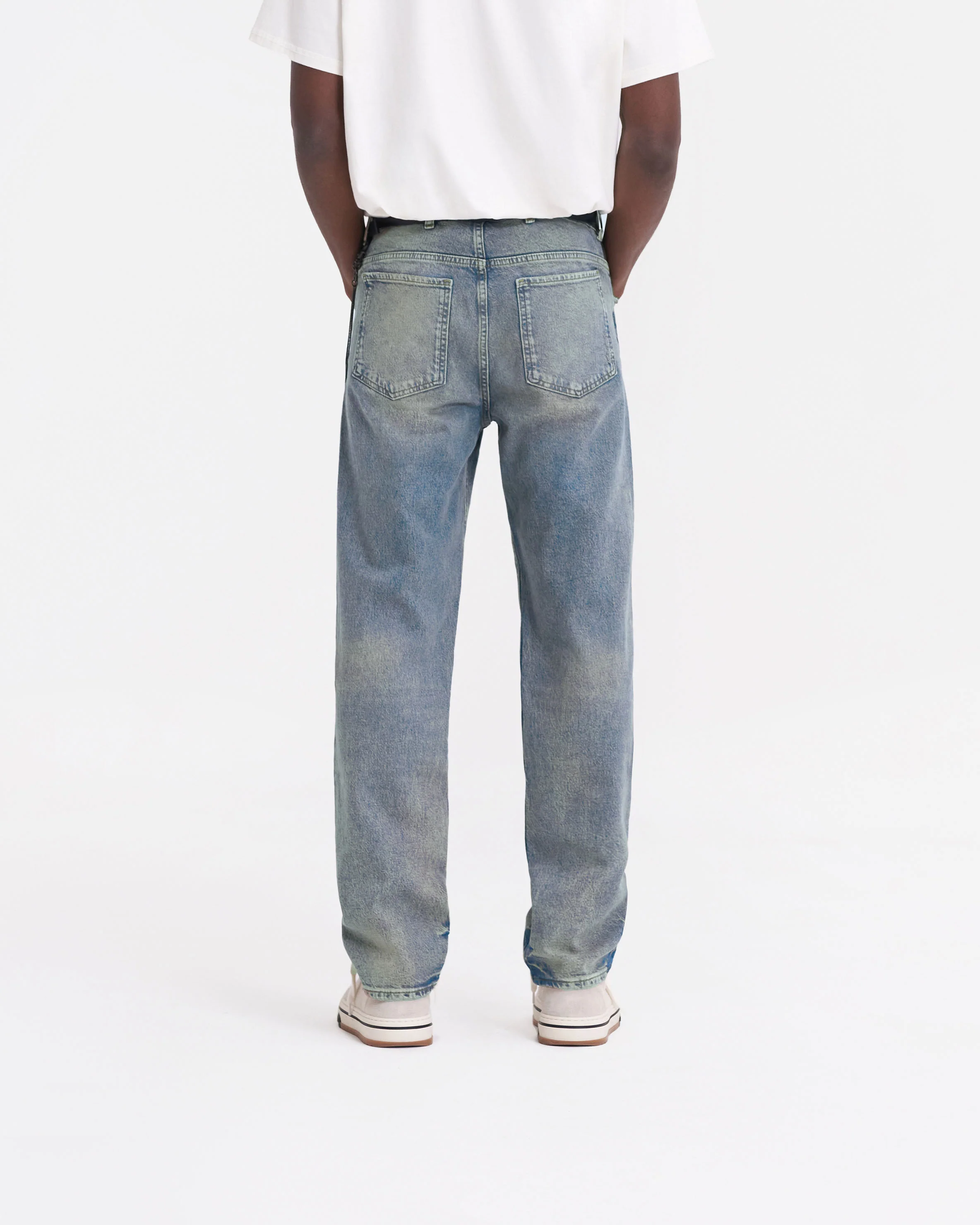 R2 Straight Leg Denim - Blue Cream - Image 4