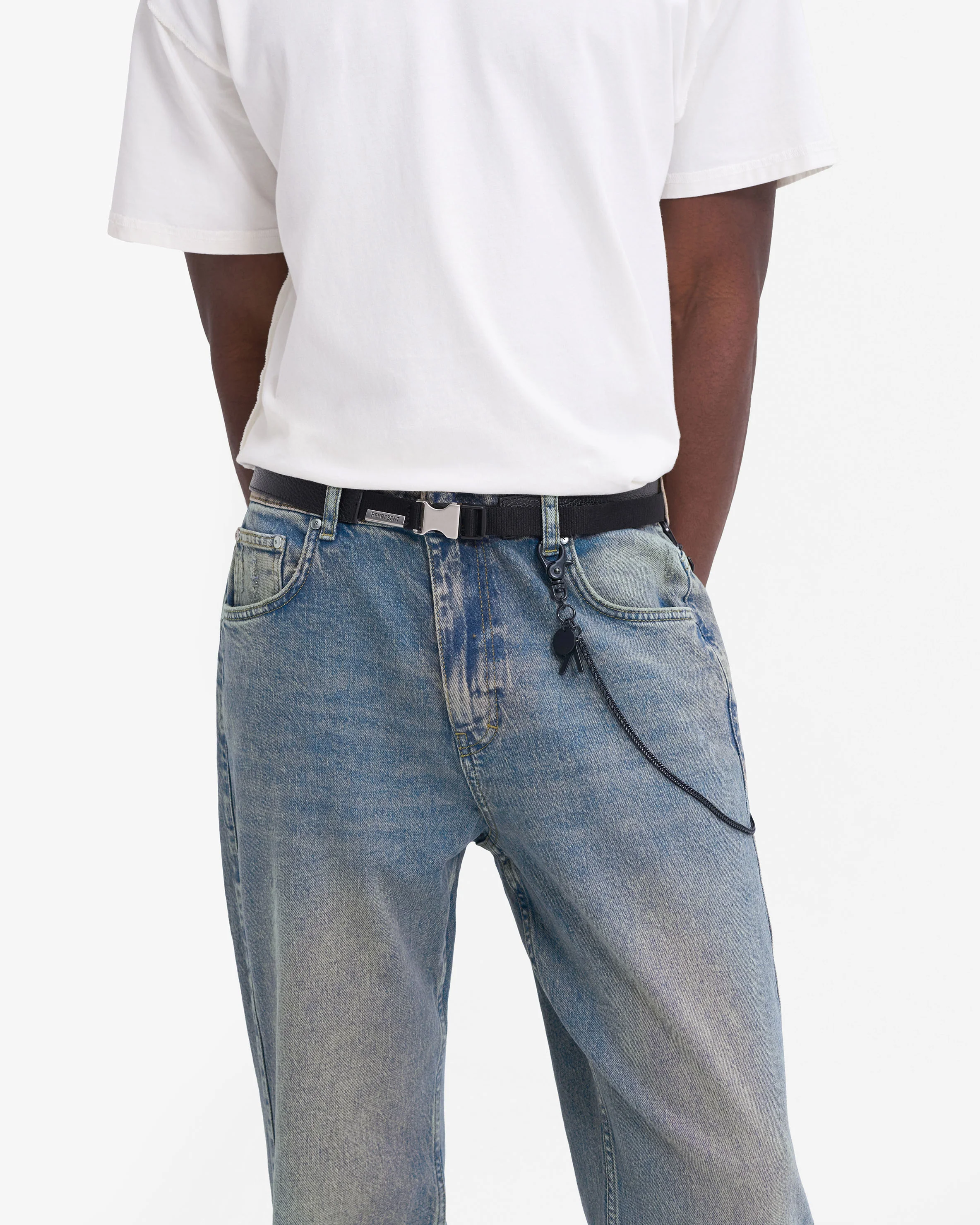 R2 Straight Leg Denim - Blue Cream - Image 5