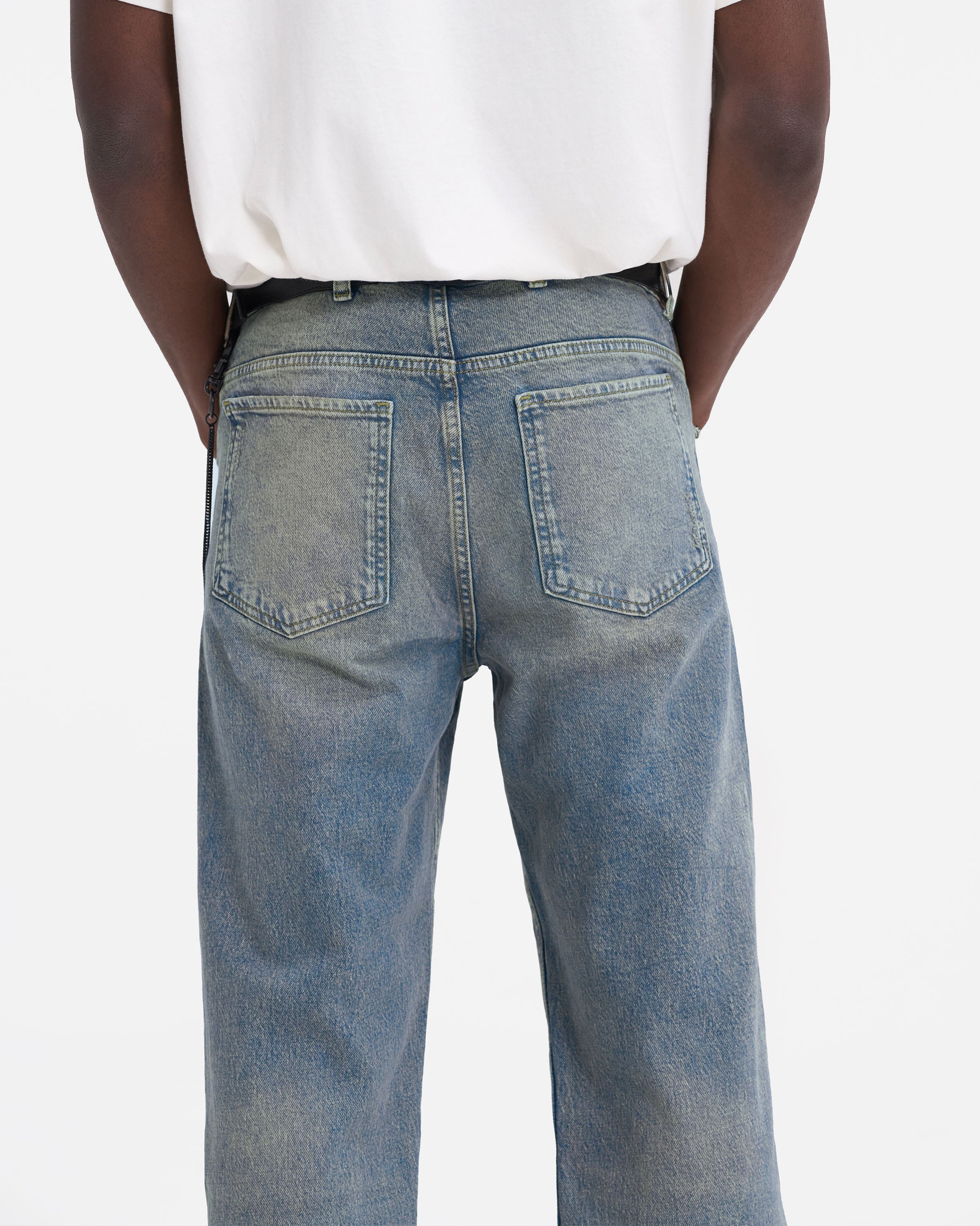 R2 Straight Leg Denim - Blue Cream - Image 6