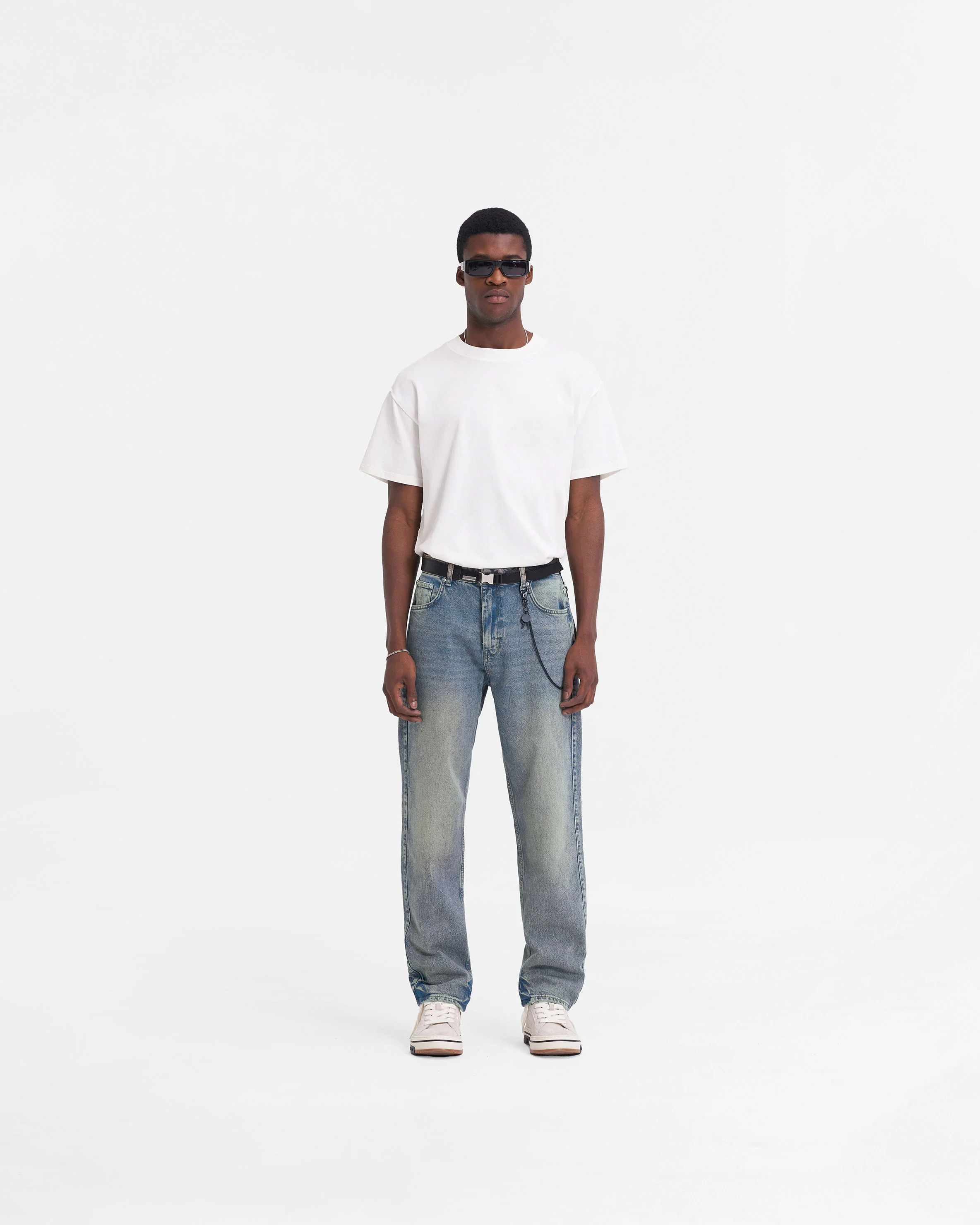 R2 Straight Leg Denim - Blue Cream - Image 8