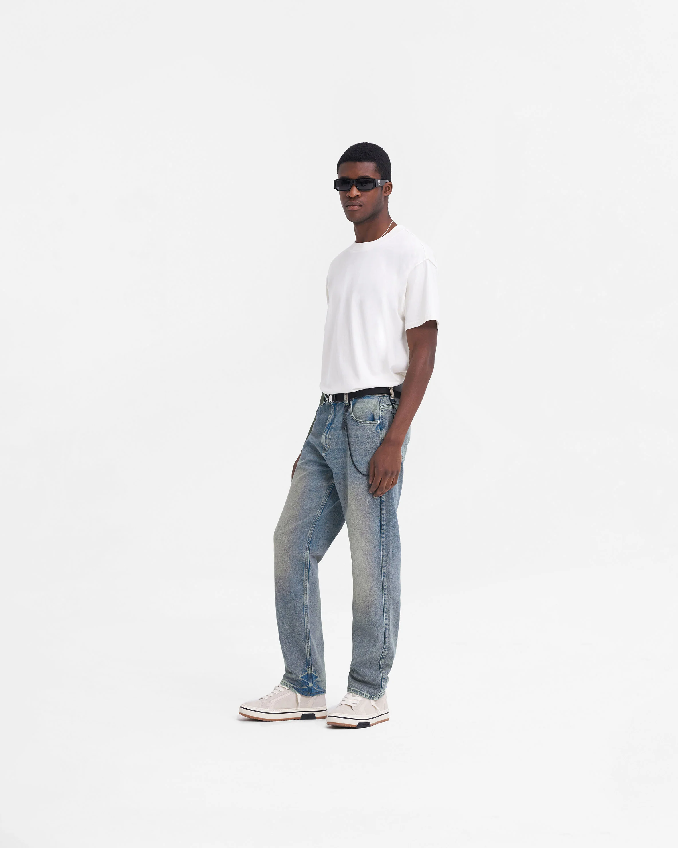 R2 Straight Leg Denim - Blue Cream - Image 9